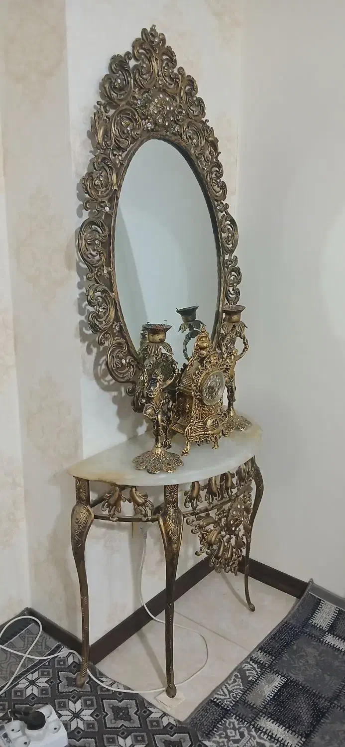 آینه شمعدان درحد نو|آینه|سهند, |دیوار