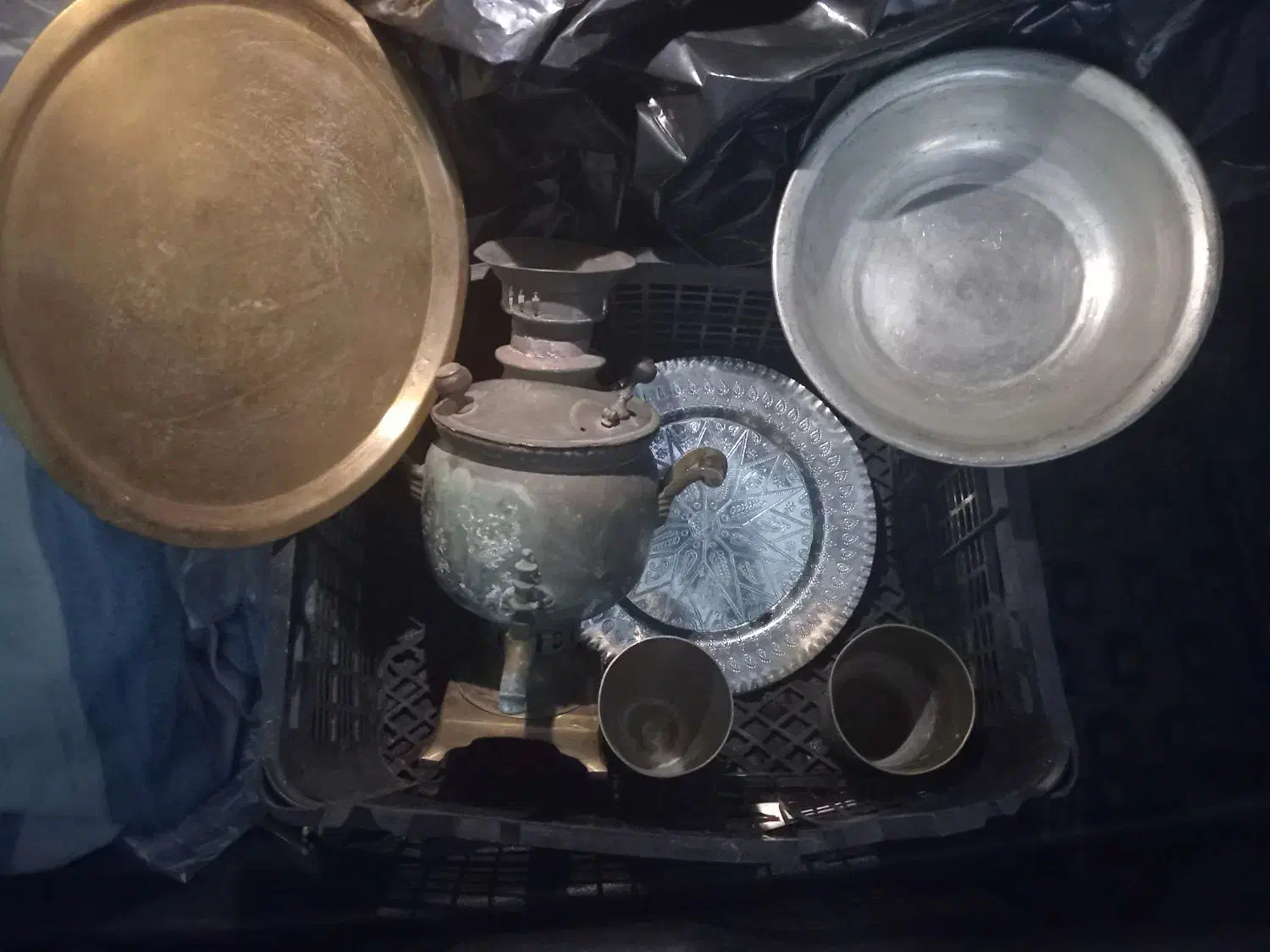 ظروف مسی|کلکسیون اشیاء عتیقه|تهران, نازی‌آباد|دیوار