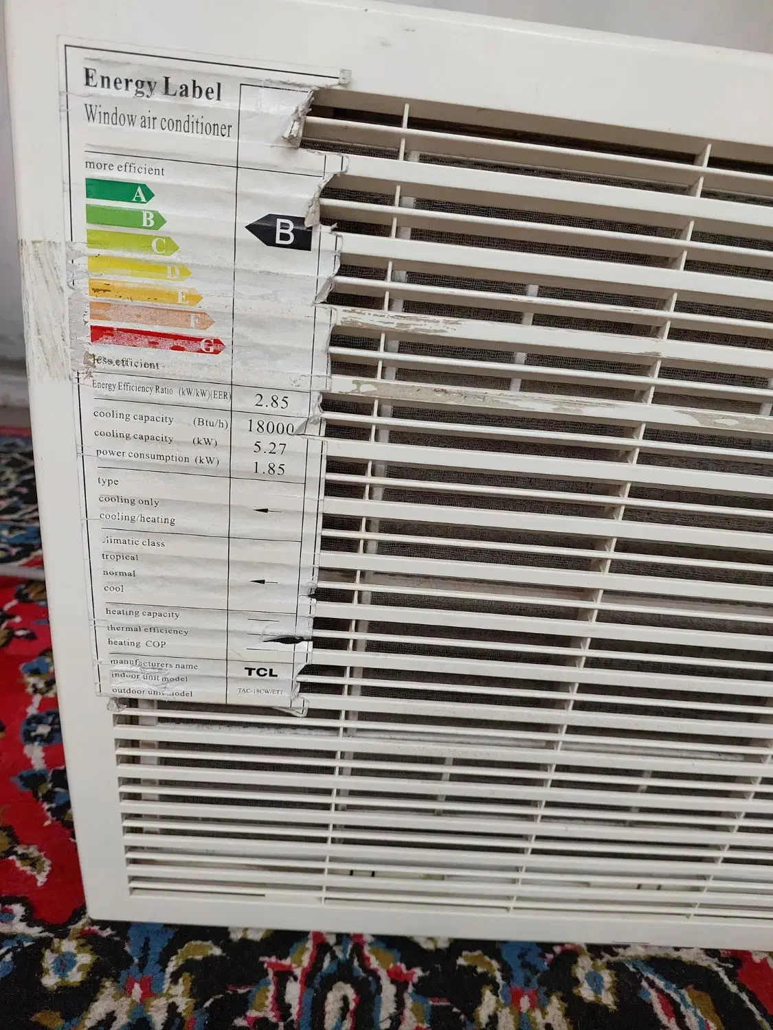 کولر تی سی ال با کنترل با سرمای عالی|کولر گازی و فن‌کوئل|رشت, رودبارتان|دیوار