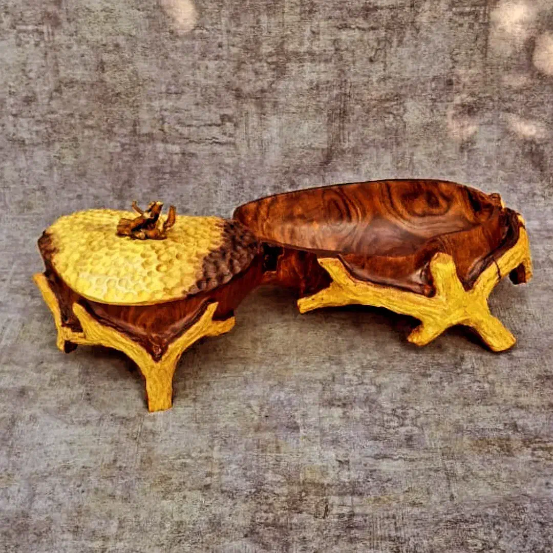 ظروف چوبی دستساز که به جرات میگم بی نظیر در کشور|صنایع دستی و سایر لوازم تزئینی|رویان, |دیوار