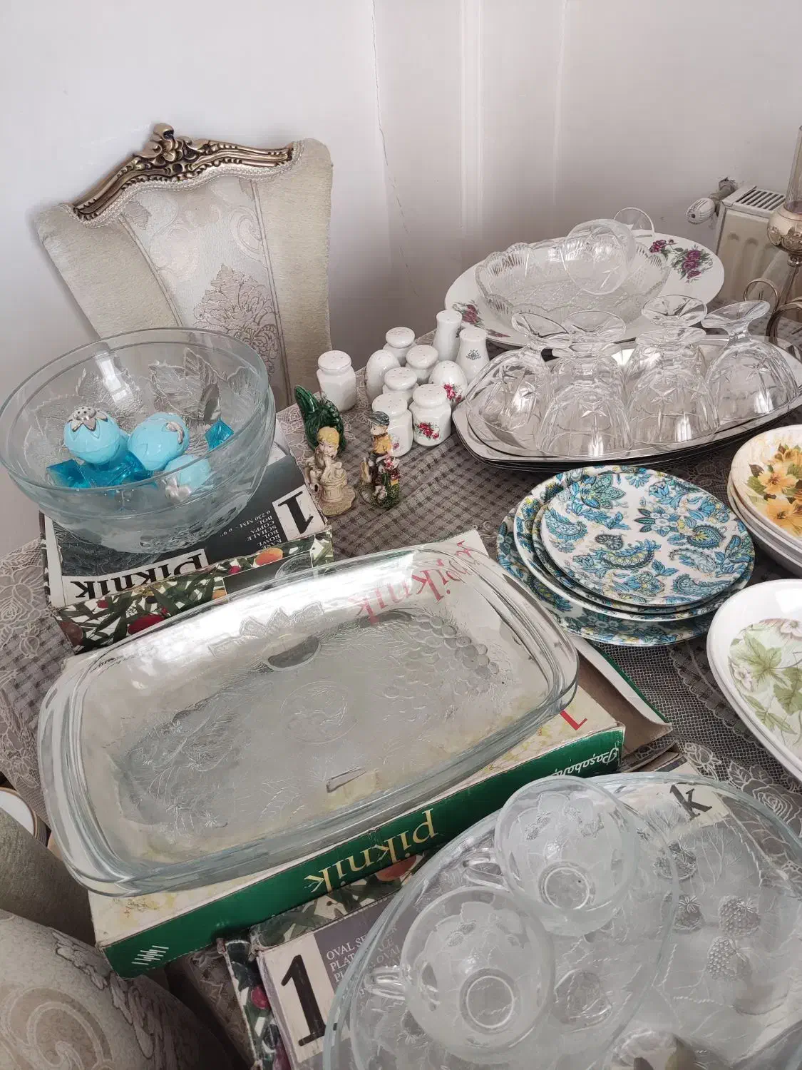 ملامین آشپزخانه قدیمی ضخیم بلور اصل خارجی|ظروف سرو و پذیرایی|تبریز, |دیوار