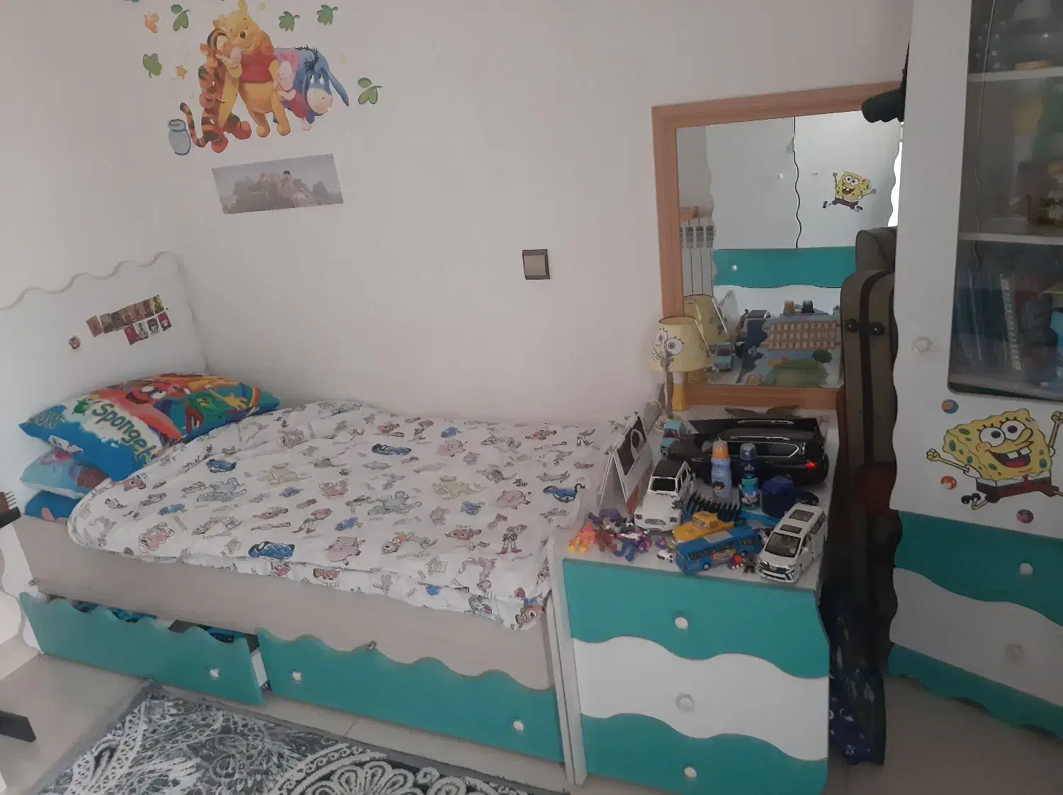 تخت و کمد سایز ۹۰|تخت و سرویس خواب|بابل, |دیوار