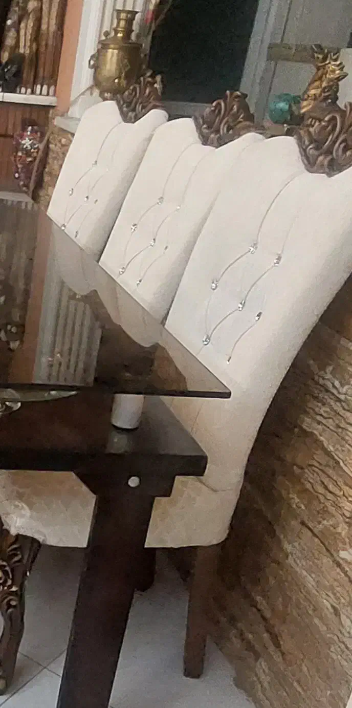 شش عدد صندلی چوبی و رو کش پارچه|صندلی و نیمکت|تهران, جوادیه تهرانپارس|دیوار