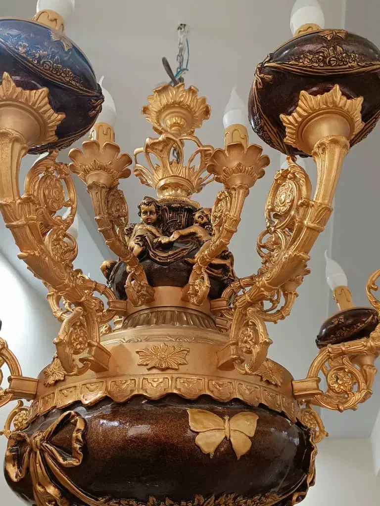 لوستر برنزی|لوستر و چراغ آویز|تهران, کوهک|دیوار