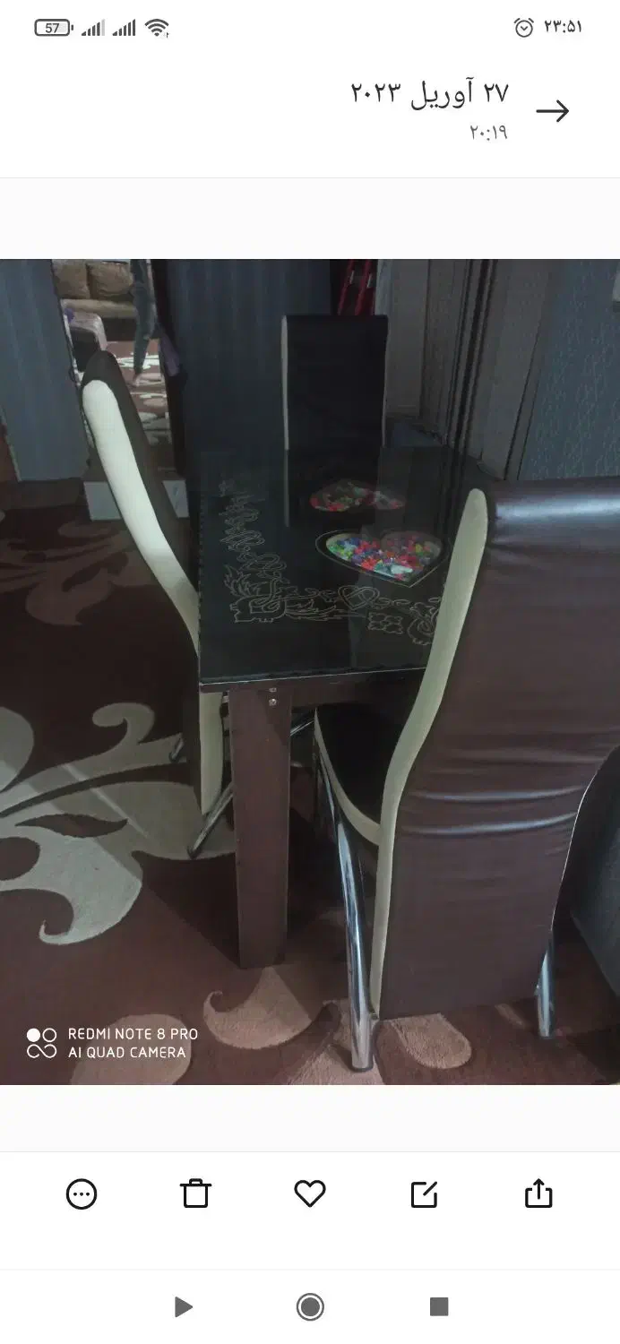 میز ناهار خوری|میز و صندلی غذاخوری|کازرون, |دیوار