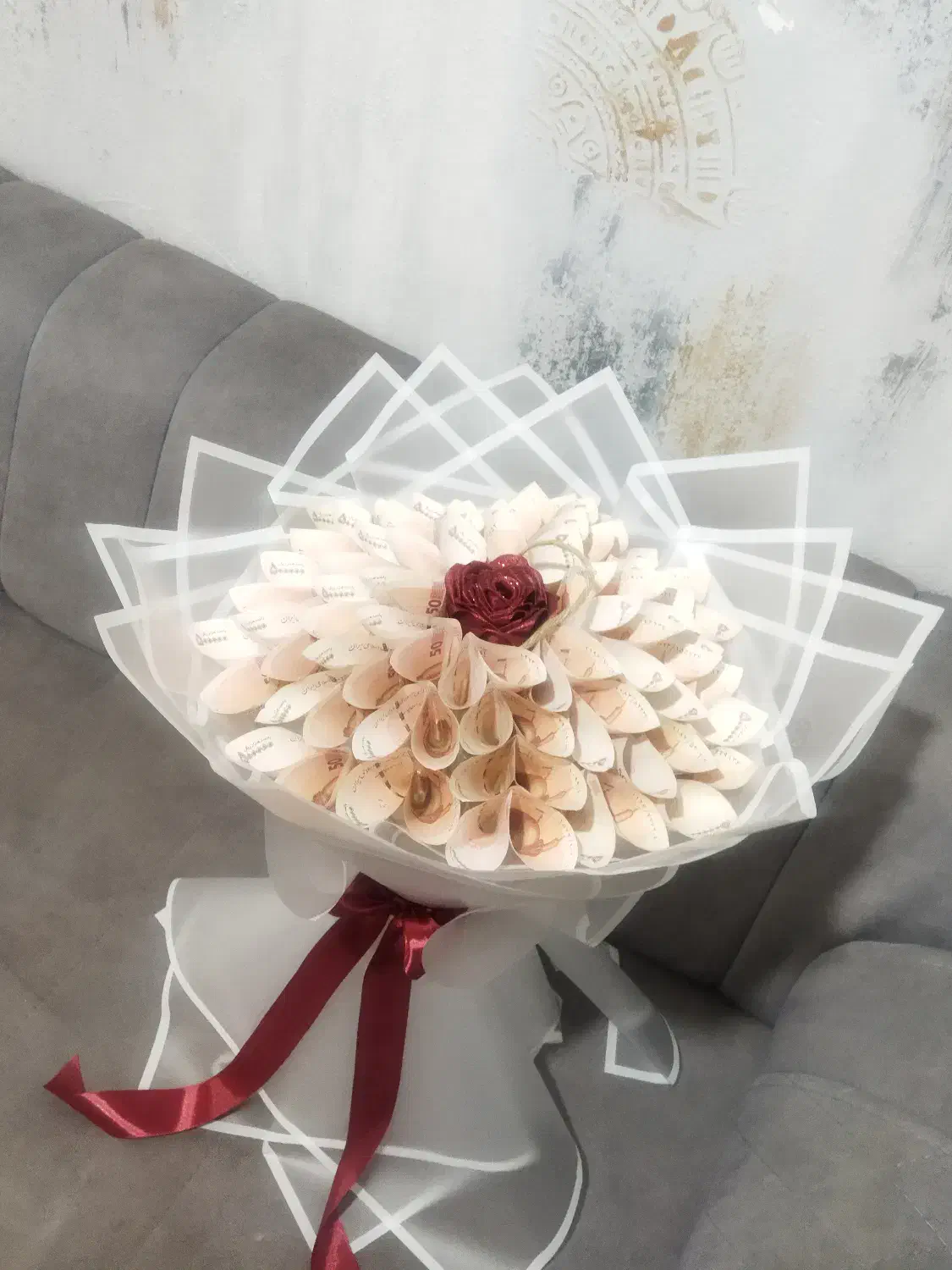 دسته گل پول و گل ربانی|گل مصنوعی|شیراز, دارالرحمه|دیوار