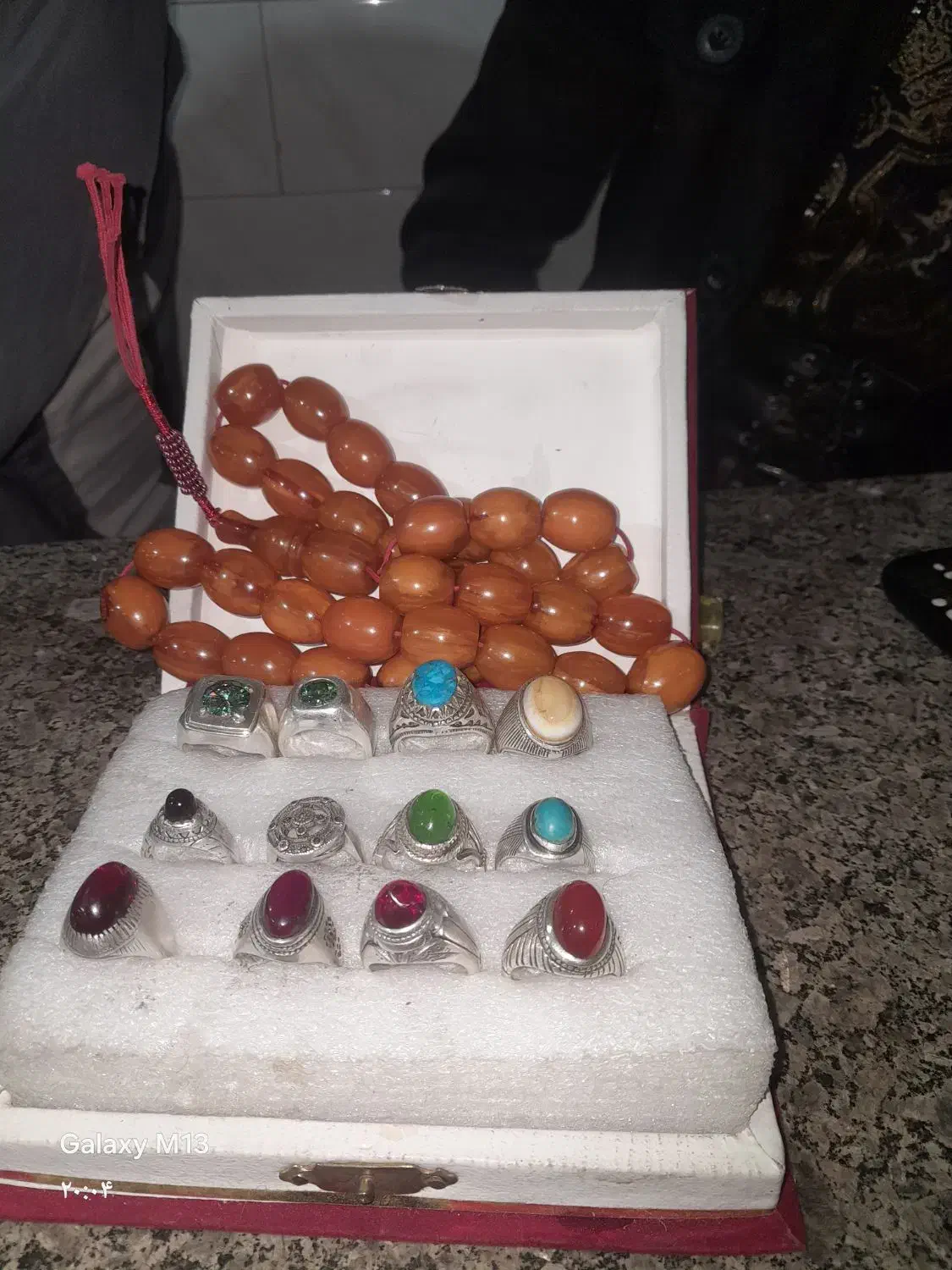 باعرض سلام تسبیح کهربا وانگشترهای کهنه|جواهرات|مشگین شهر, |دیوار