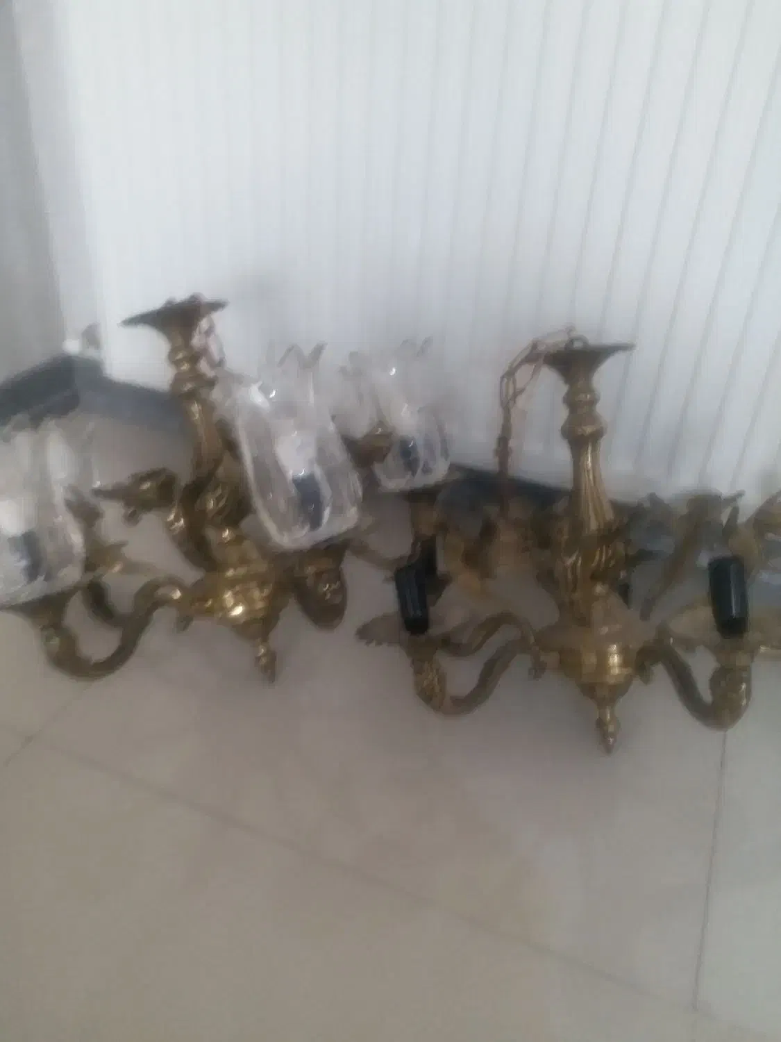 لوستر اصل برنجی طرح فرشته|لوستر و چراغ آویز|پرند, فاز ۰|دیوار