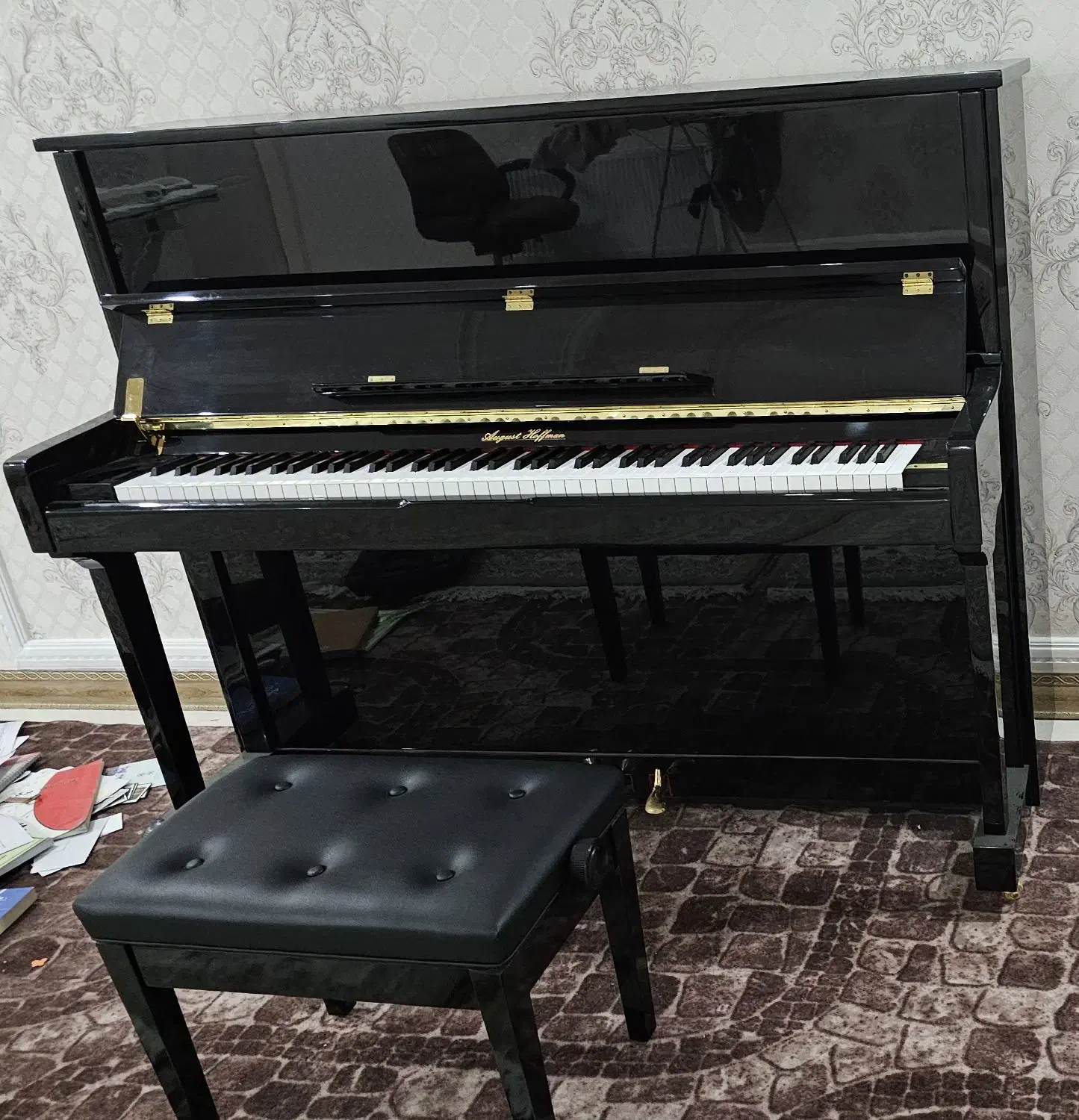 پیانو آکوستیک آگوست هافمن|پیانو، کیبورد، آکاردئون|نظرآباد, نظرآباد|دیوار