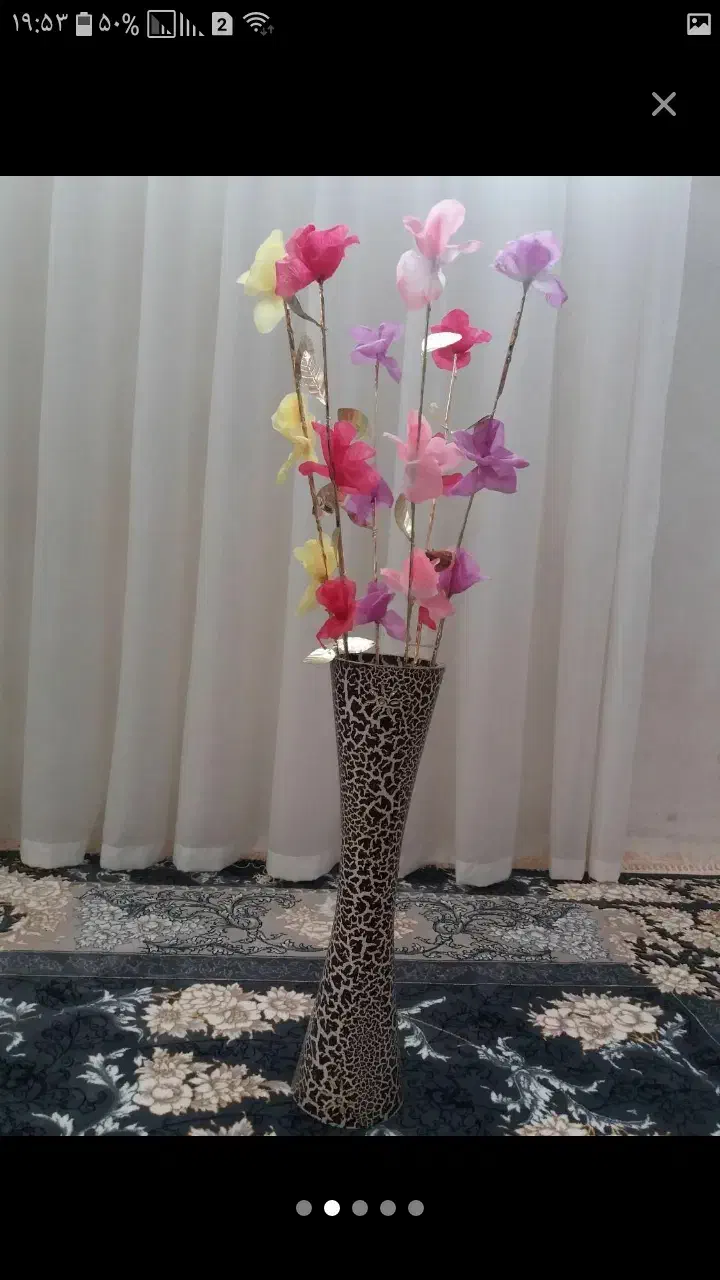 دوتا گلدان زیبا|گل مصنوعی|خرمآباد, |دیوار