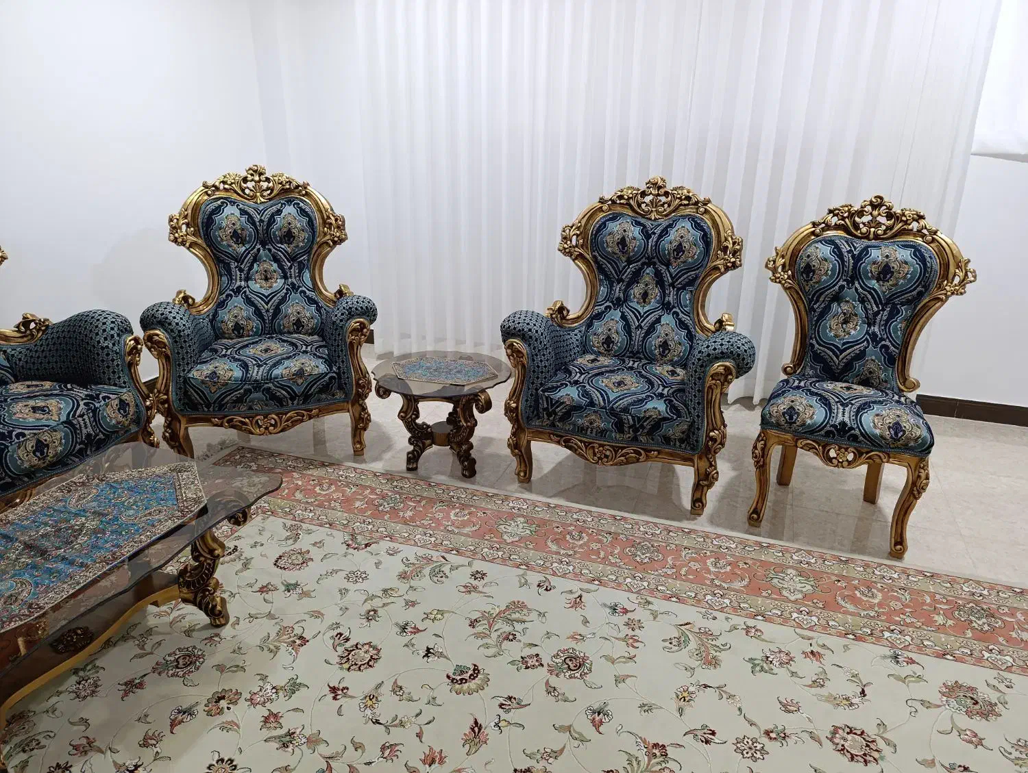 فروش مبلمان کلاسیک 12نفره|مبلمان خانگی و میز عسلی|انار, |دیوار