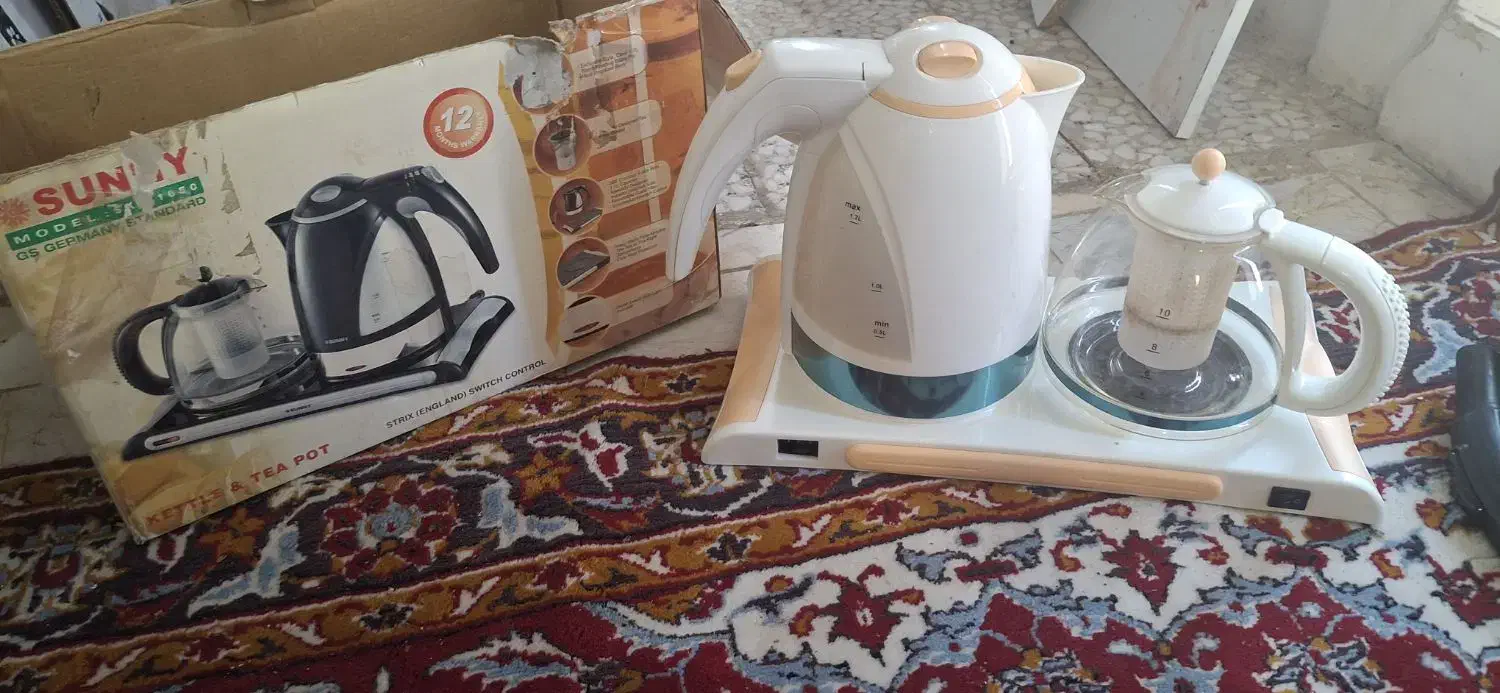 چای سازنووتمیز همراه باکارتون سلطان اباد|سماور، چای‌ساز، قهوه‌ساز|فشاپویه, |دیوار