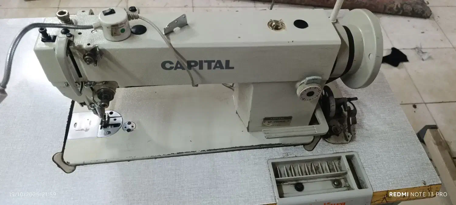 چرخ خیاطی زیگزال پنج نخ|ماشین‌آلات صنعتی|ری, علایین|دیوار