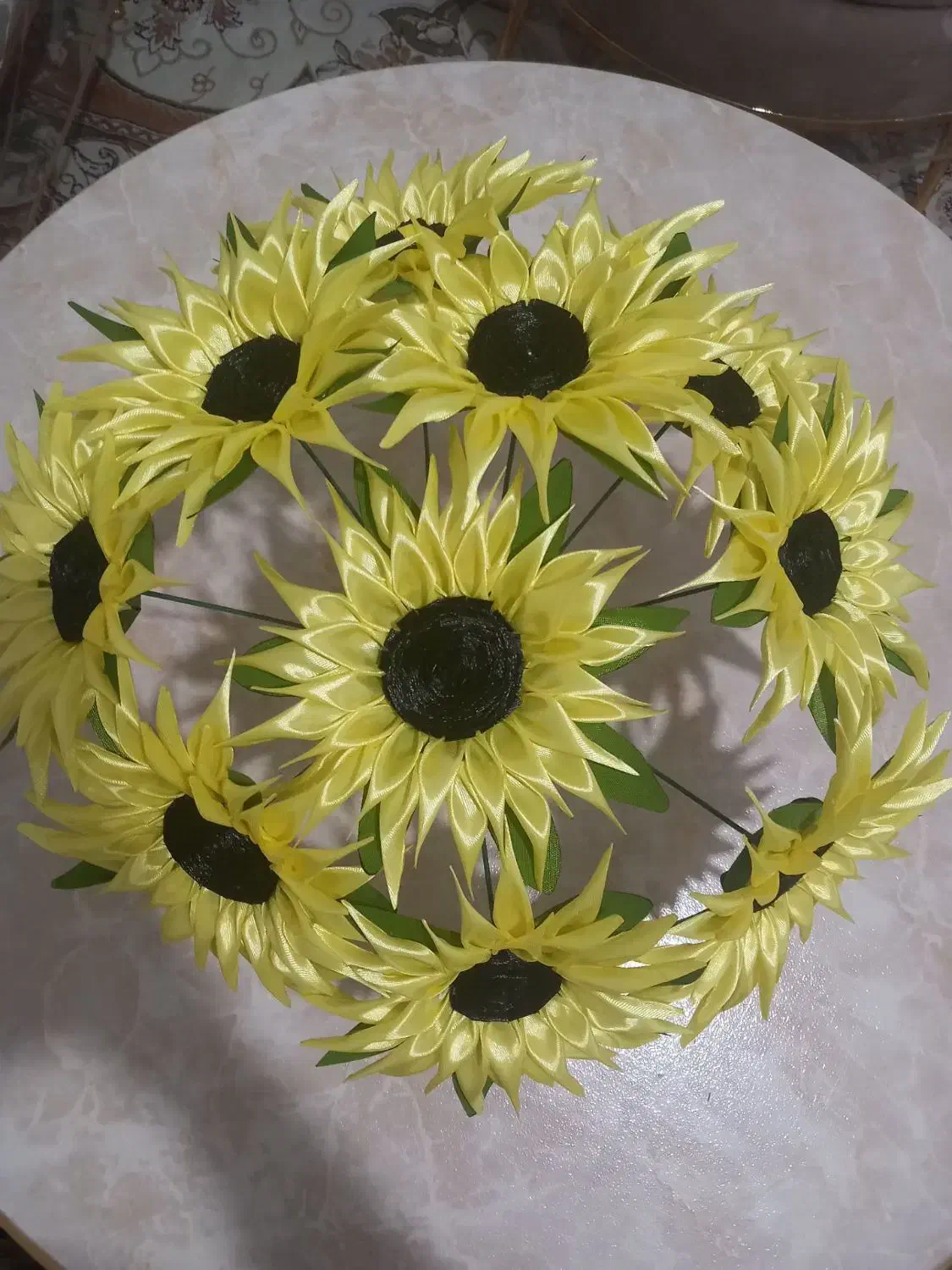 گل افتابگردون سایز بزرگ وکوچک گل رز وپر|گل مصنوعی|قدس, شهر‌قدس|دیوار