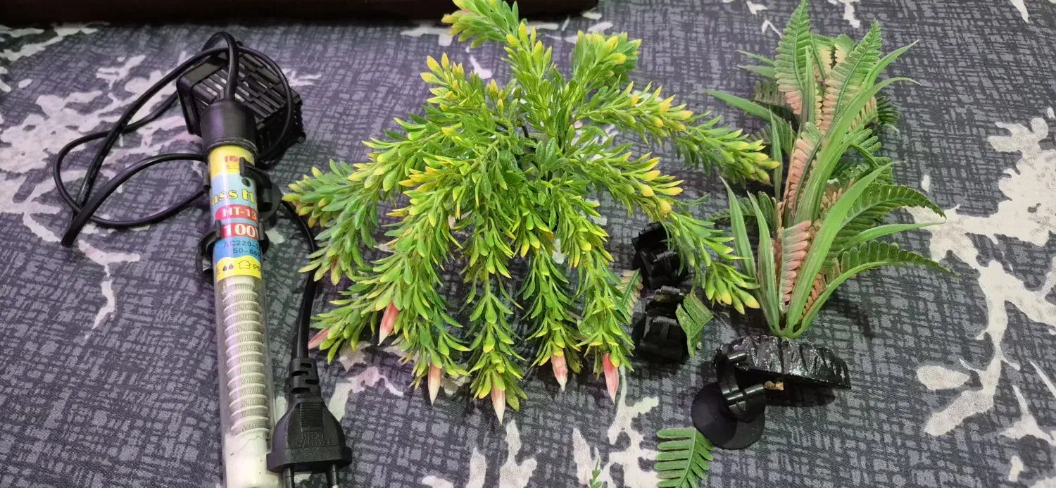 بخاری ۱۰۰وات بهمراه گیاه مصنوعی برای آکواریوم|ماهی|رشت, کوی حسینی|دیوار