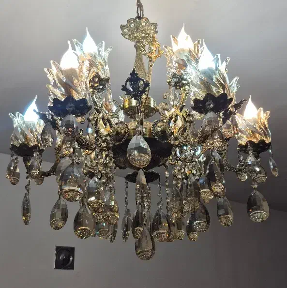 ۴عدد لوستر برنجی|لوستر و چراغ آویز|اردبیل, |دیوار