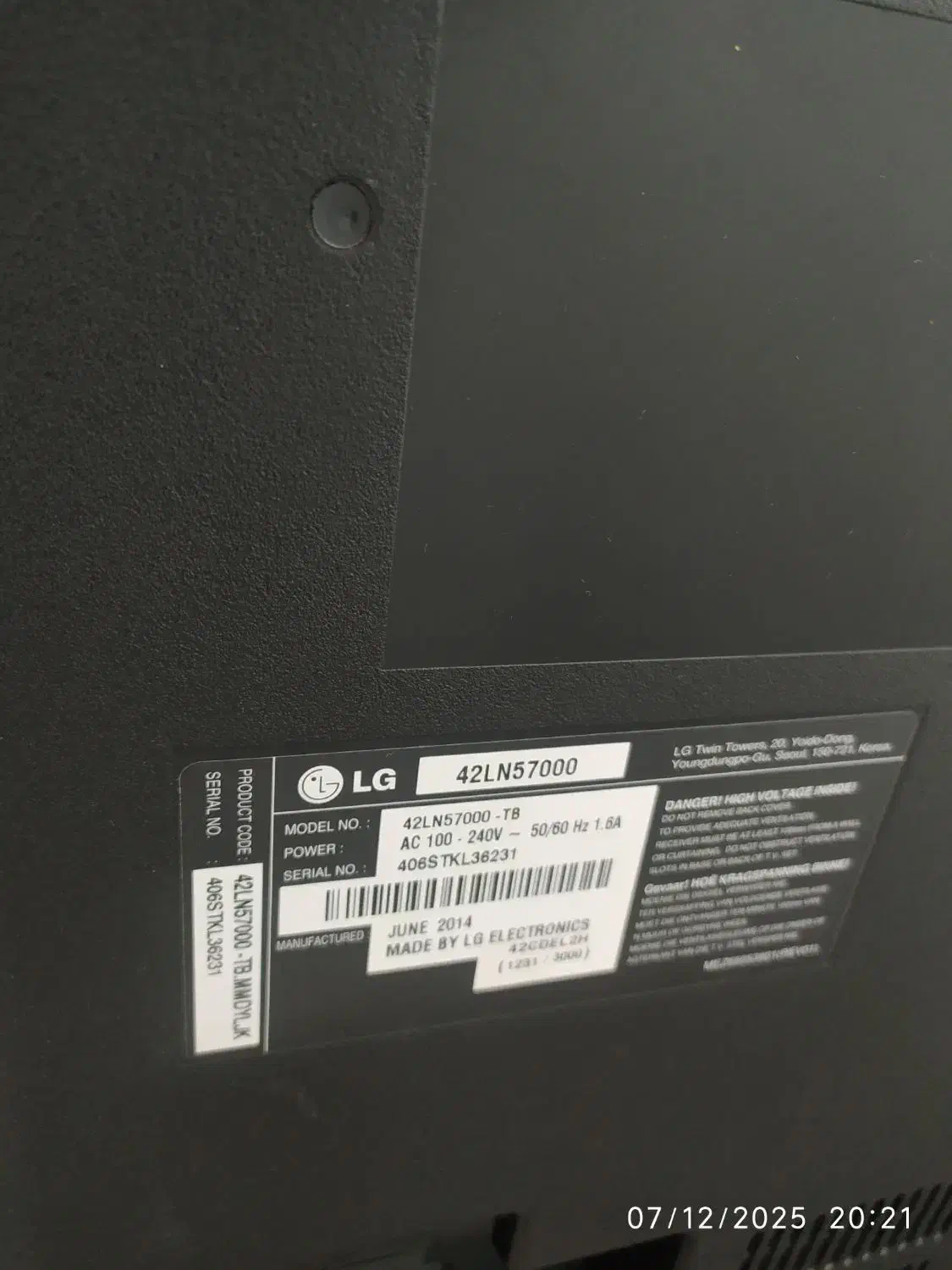 تلویزیون LED اصل کره الجی (اسمارت) ۴۲ اینج|تلویزیون و پروژکتور|اسلام‌شهر, شهرک سعیدیه|دیوار