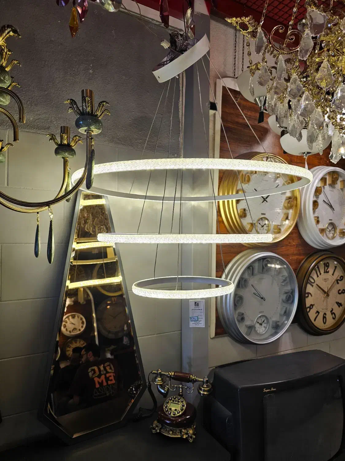 لوستر سه طبقه ال ای دی قطر ۷۰|لوستر و چراغ آویز|کرمان, |دیوار