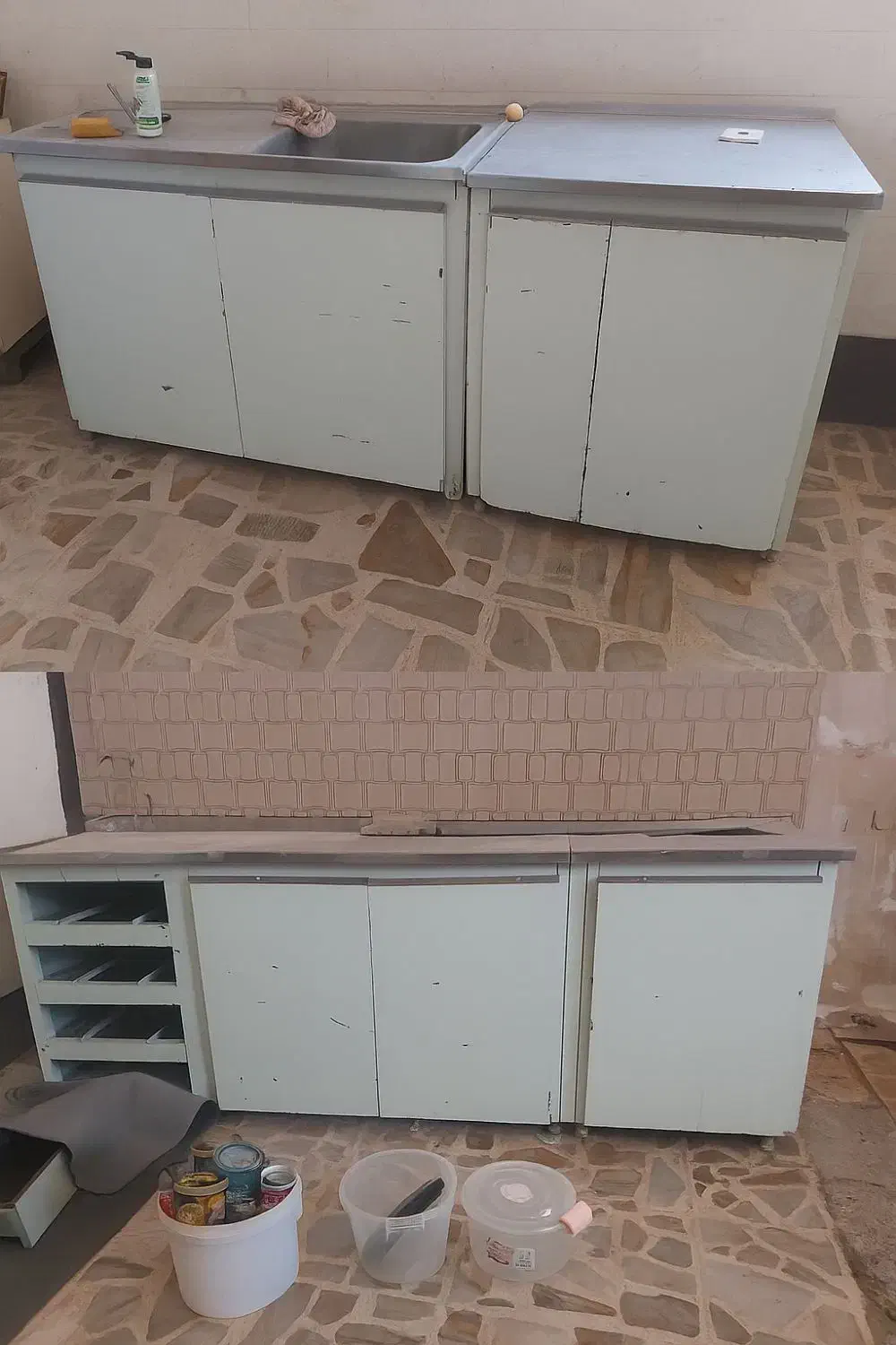 فروش دو تیکه کابینت فلزی بسیار محکم|مصالح و تجهیزات ساختمان|شیراز, نصر|دیوار