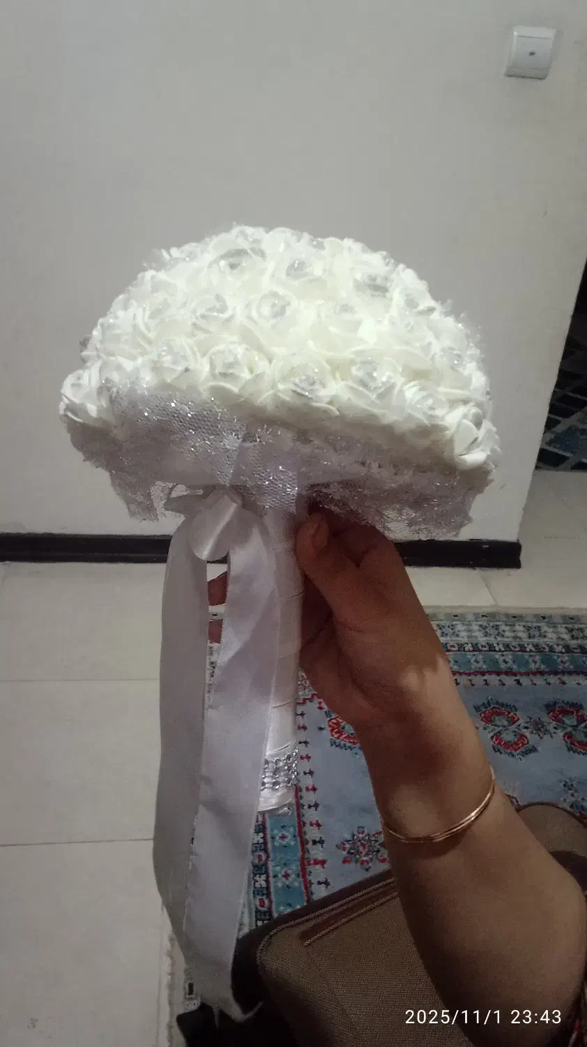 دوعدد دسته گل عروسی|گل مصنوعی|پرند, فاز ۴|دیوار