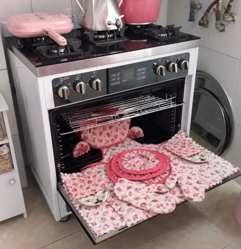 گاز پنج شعله فردار صفحه شیشه دی استیل|اجاق گاز و لوازم برقی پختوپز|پرند, فاز ۴|دیوار