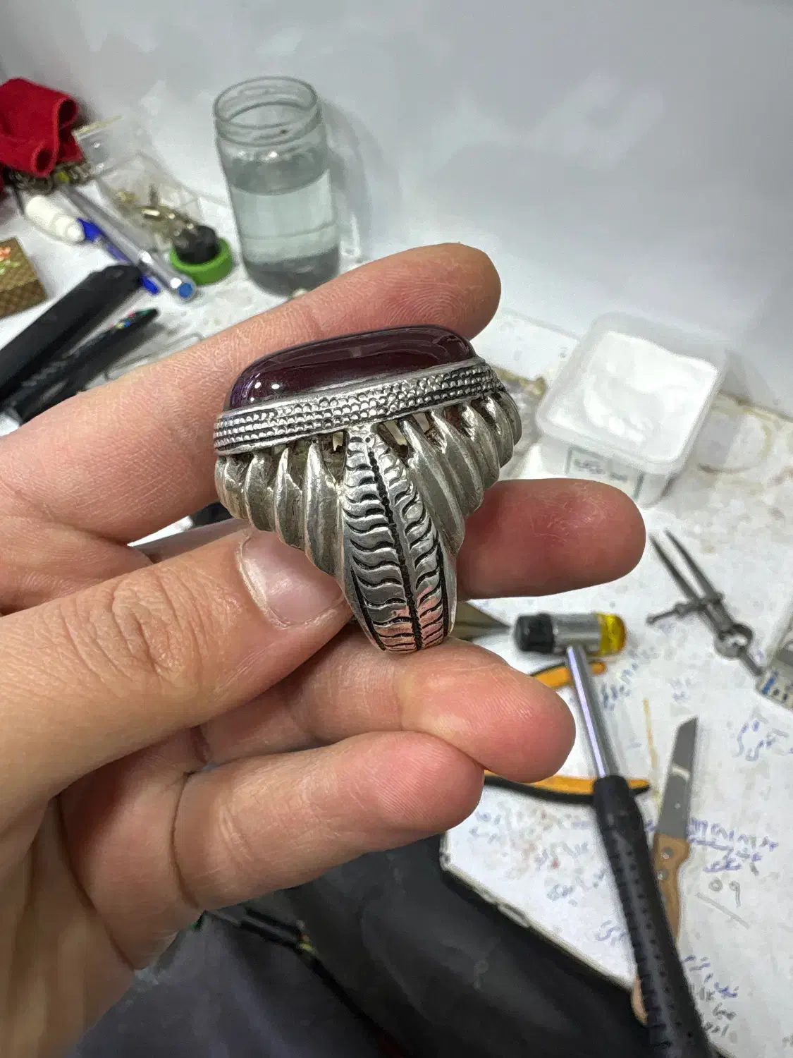 انگشتر نقره|جواهرات|آبگرم, |دیوار