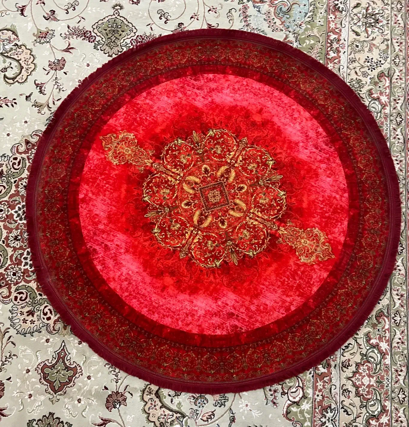 فرش دایره ای ۱/۵ متر و پادر|فرش|کرج, جهان‌شهر|دیوار