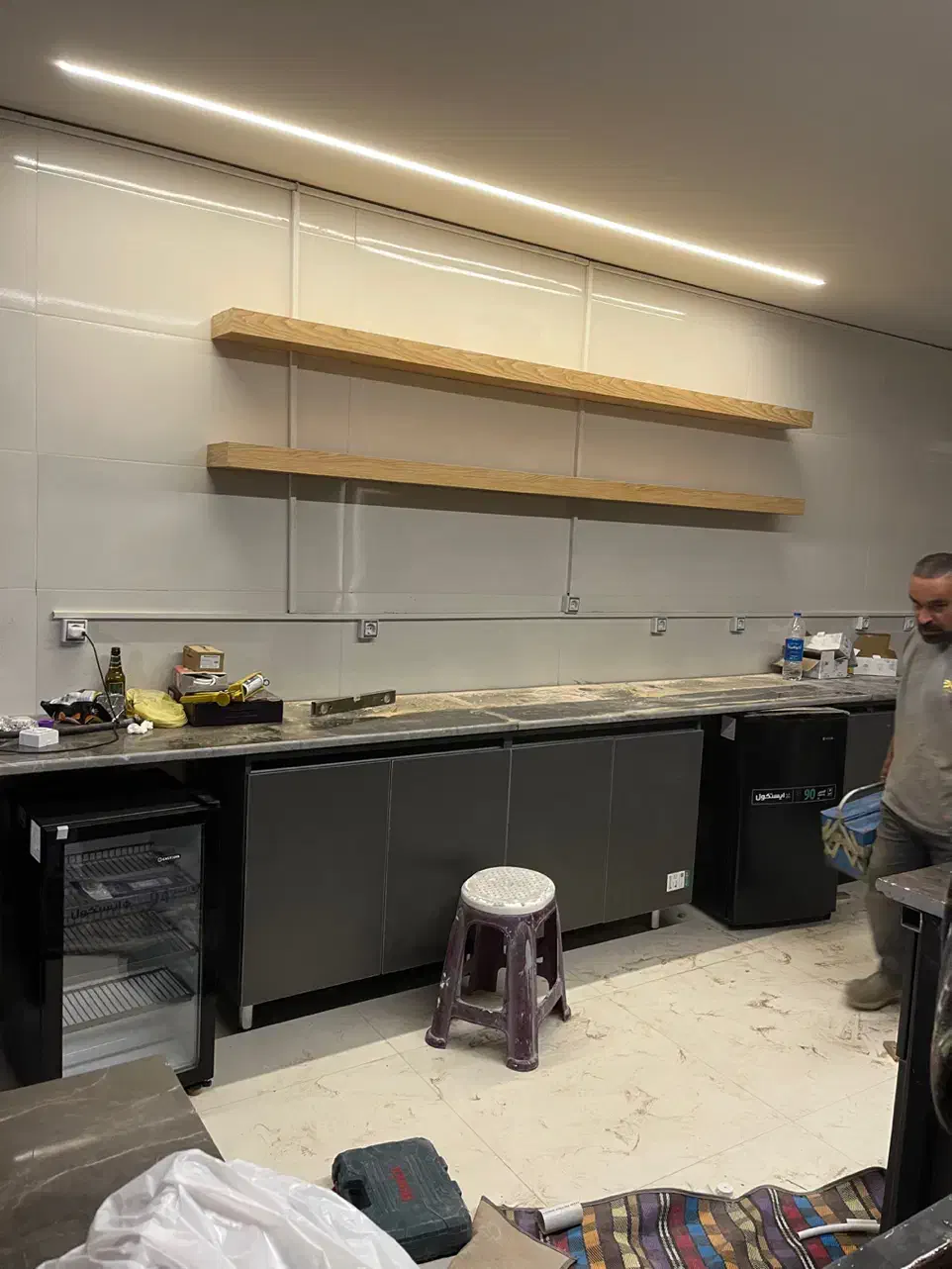 شلف پایه مخفی|کتابخانه، شلف، قفسه‌های دیواری|شیراز, عادل آباد|دیوار