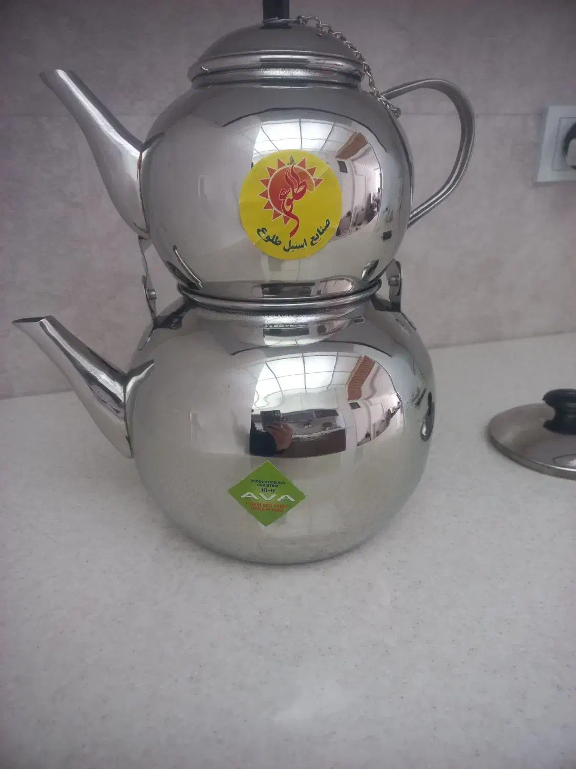 کتری وقوری استیل|قوری، کتری، قهوه‌ساز دستی|سنندج, |دیوار