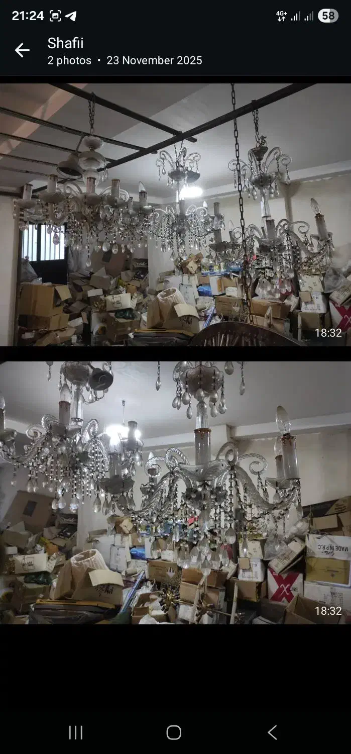 لوستر|لوستر و چراغ آویز|آمل, |دیوار