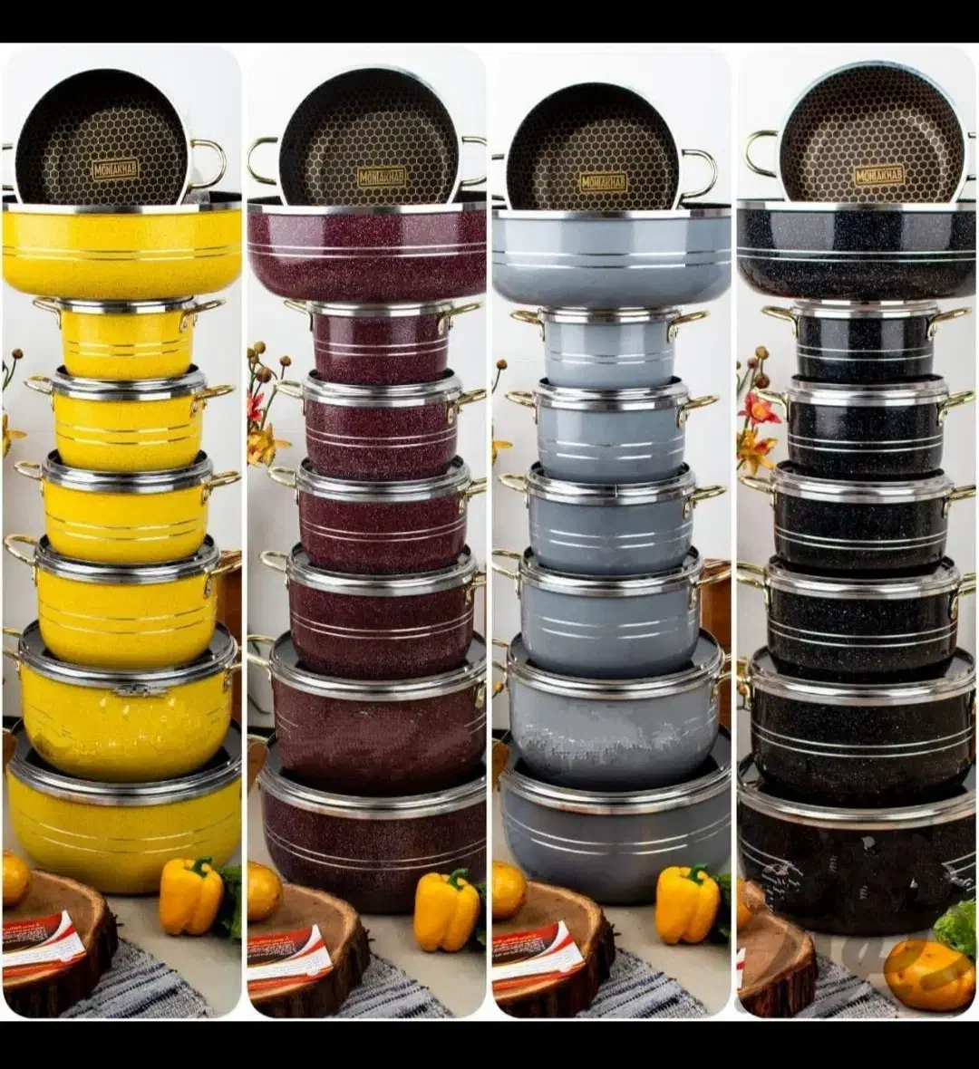 سرویس قابلمه 14 پارچه گرانیتی هلنا نو نو|ظروف پخت‌وپز|مریوان, |دیوار