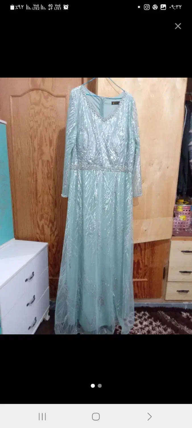 دو دست لباس مجلسی سنگ کاری شده سایز۵۴الی۵۶میخوره|لباس|آمل, |دیوار