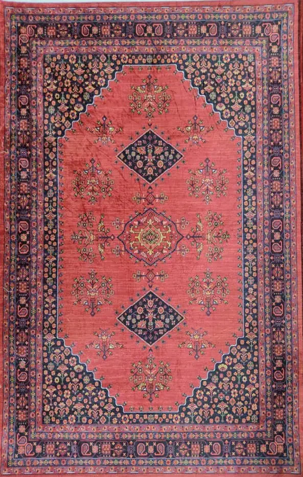 فرشینه زمینه لاکی|فرش|مسجد سلیمان, |دیوار