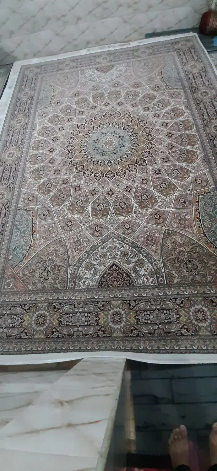 جفت9متری خاطره کاشان700شانه اصل سالم دستبافت گونه|فرش|ماهدشت, |دیوار