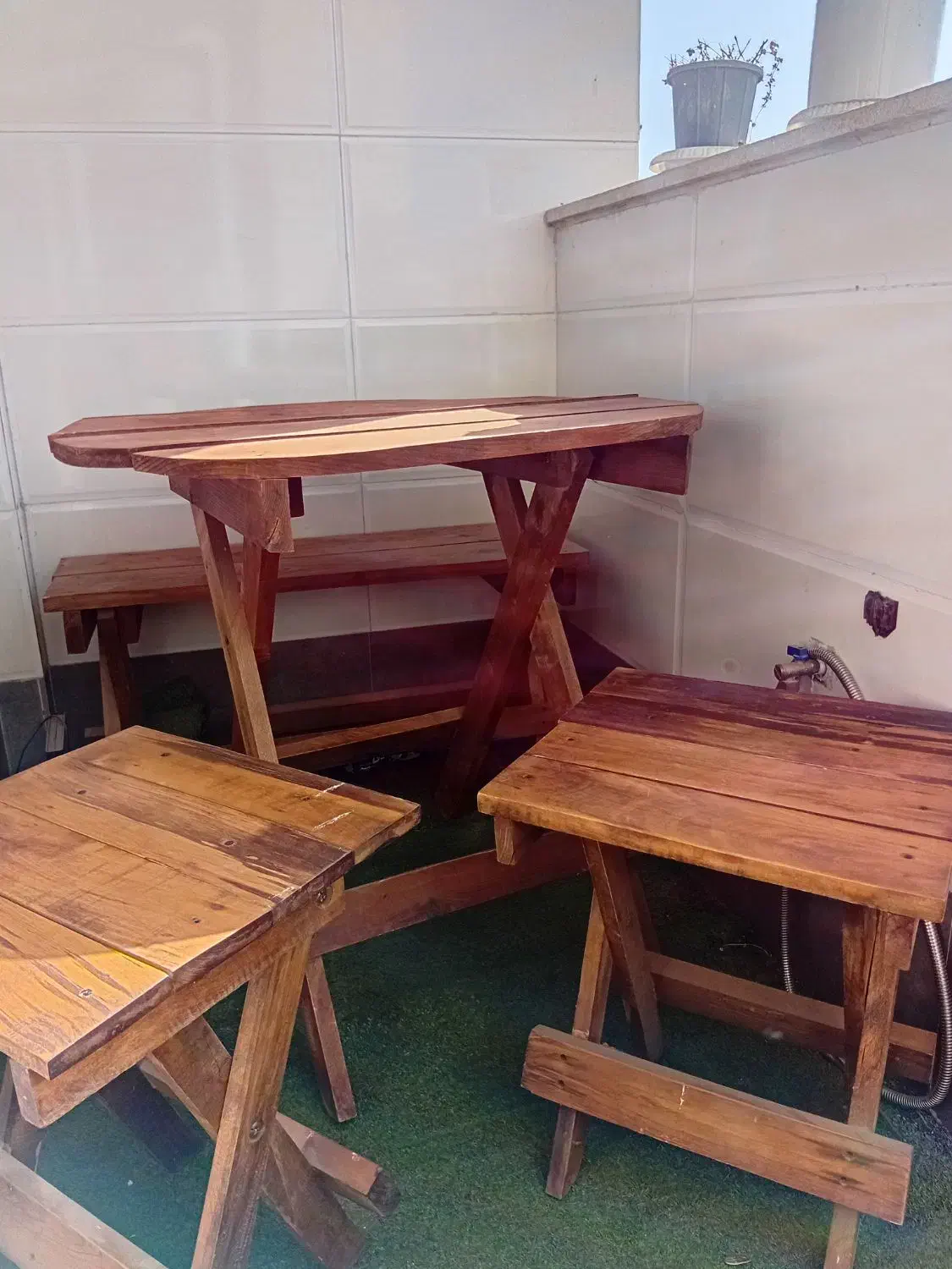 میز و نیمکت تاشو  بالن و باغ  چوبی|صندلی و نیمکت|کرج, گلشهر|دیوار