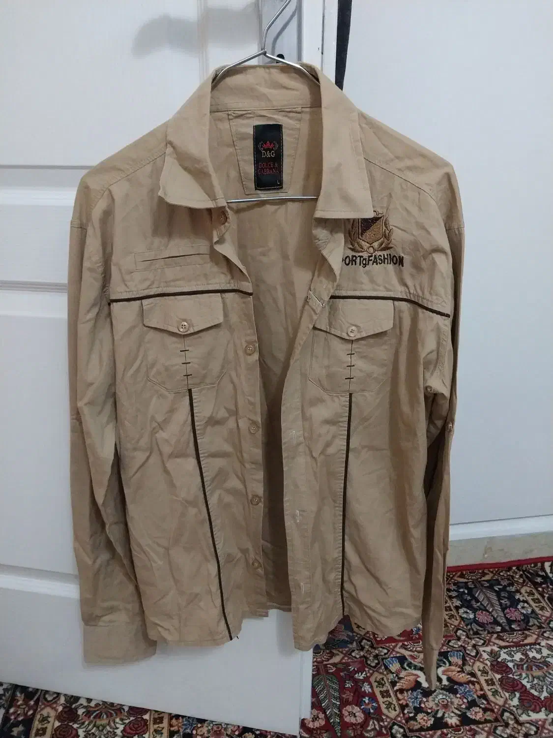 پیراهن مردانه اسپرت قهوه‌ای شکلاتی لارج L|لباس|تهران, دردشت|دیوار