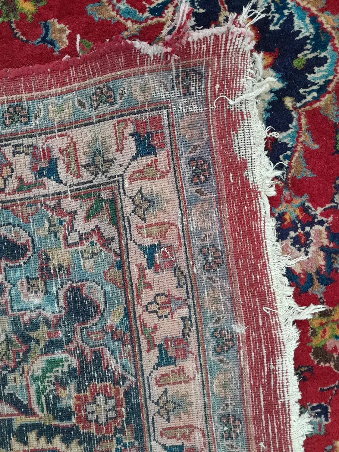 قالی دستبافت|فرش|کاشان, سرفره و صدره|دیوار