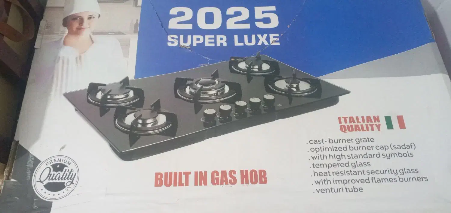 اجاق گاز شیشه ای پنج شعله|اجاق گاز و لوازم برقی پخت‌وپز|رشت, بیجارپس|دیوار