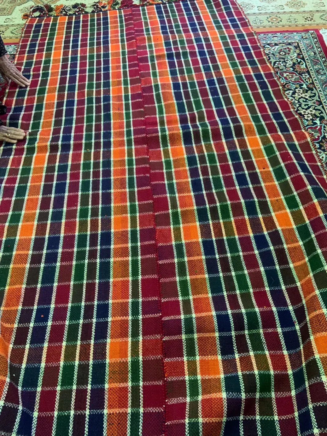 جاجیم دستبافت قشقایی|گلیم، جاجیم، گبه|شیراز, جوادیه|دیوار