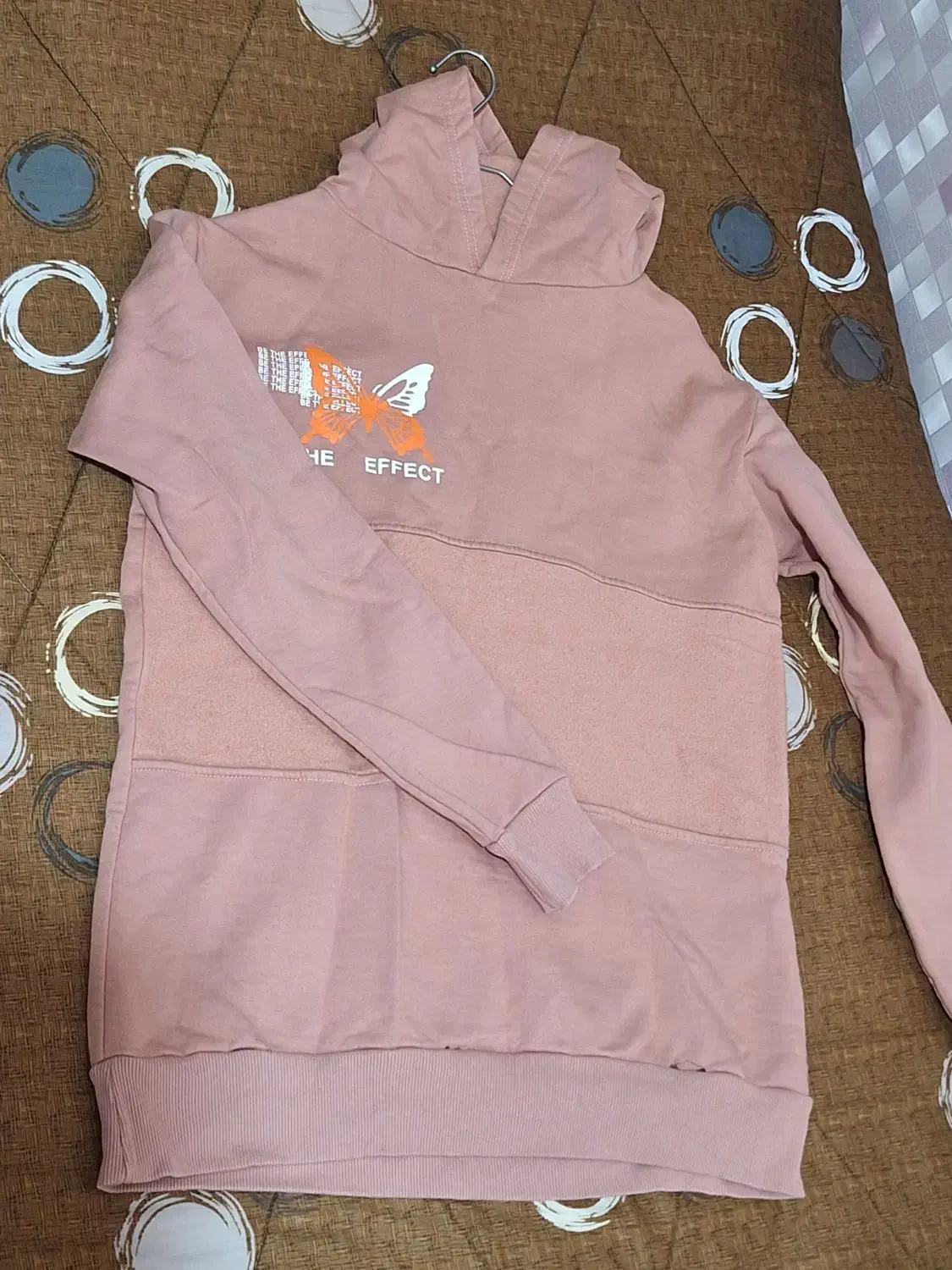 هودی خز دار و کلاه دار صورتی خوش رنگ|لباس|رشت, شهرک قدس|دیوار