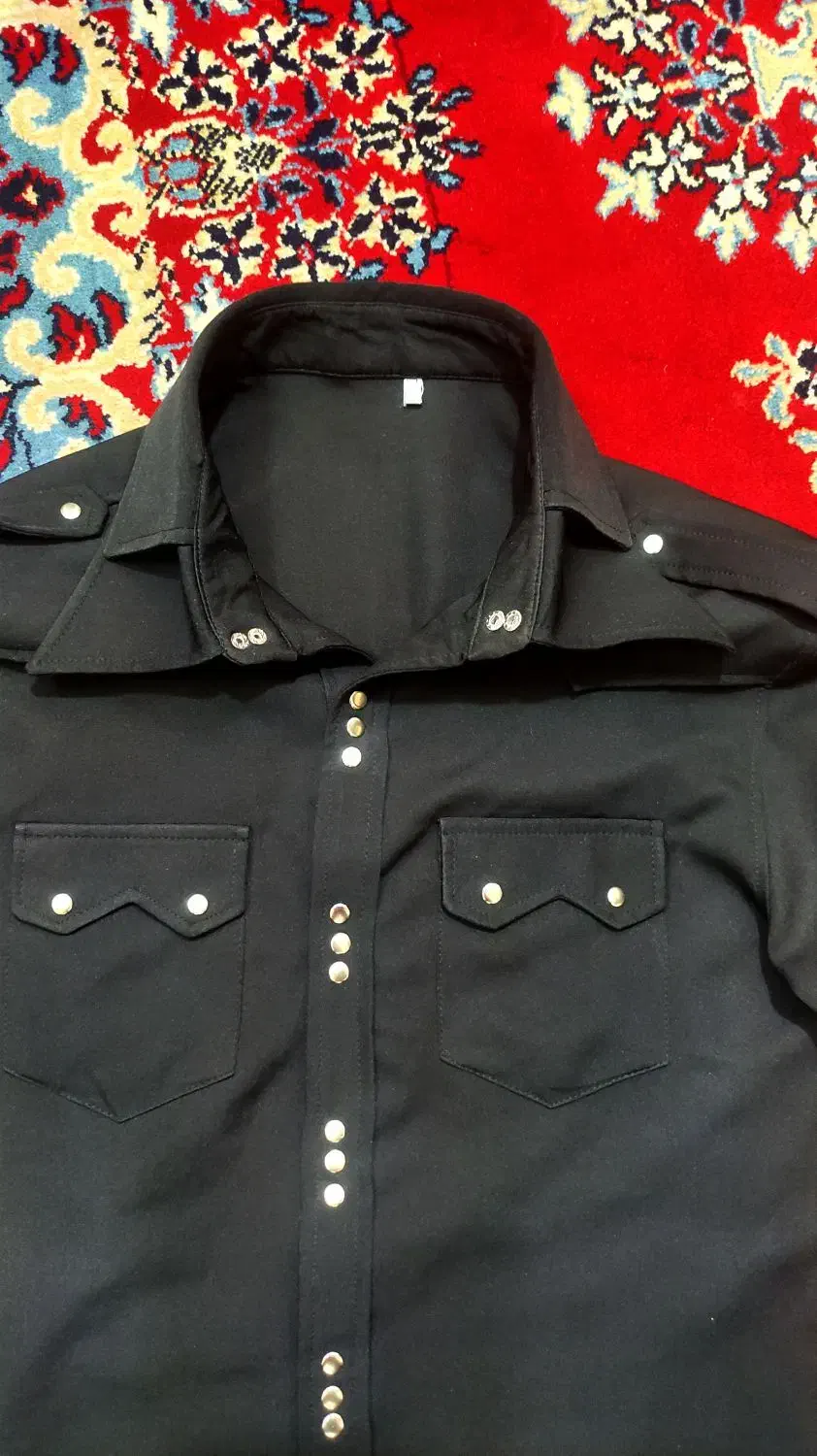 پیراهن مشکی سه دکمه|لباس|حبیب آباد, |دیوار