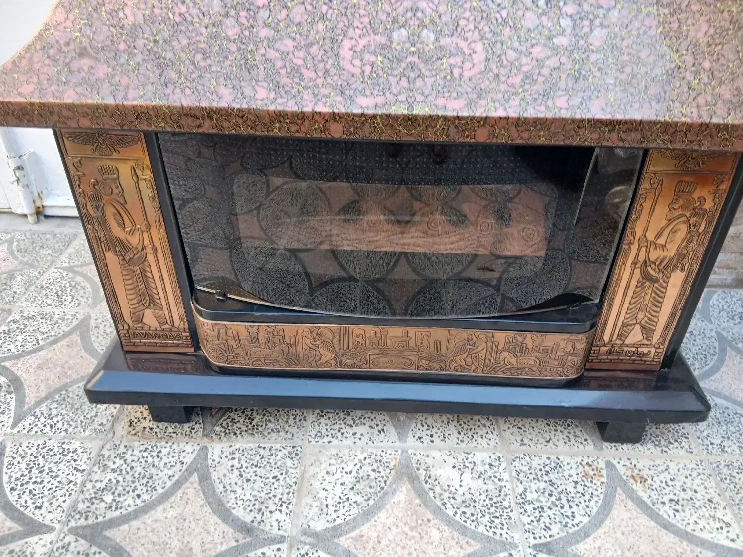 بخاری شومینه توان گاز مدل نگین|بخاری، هیتر، شومینه|قم, انسجام|دیوار