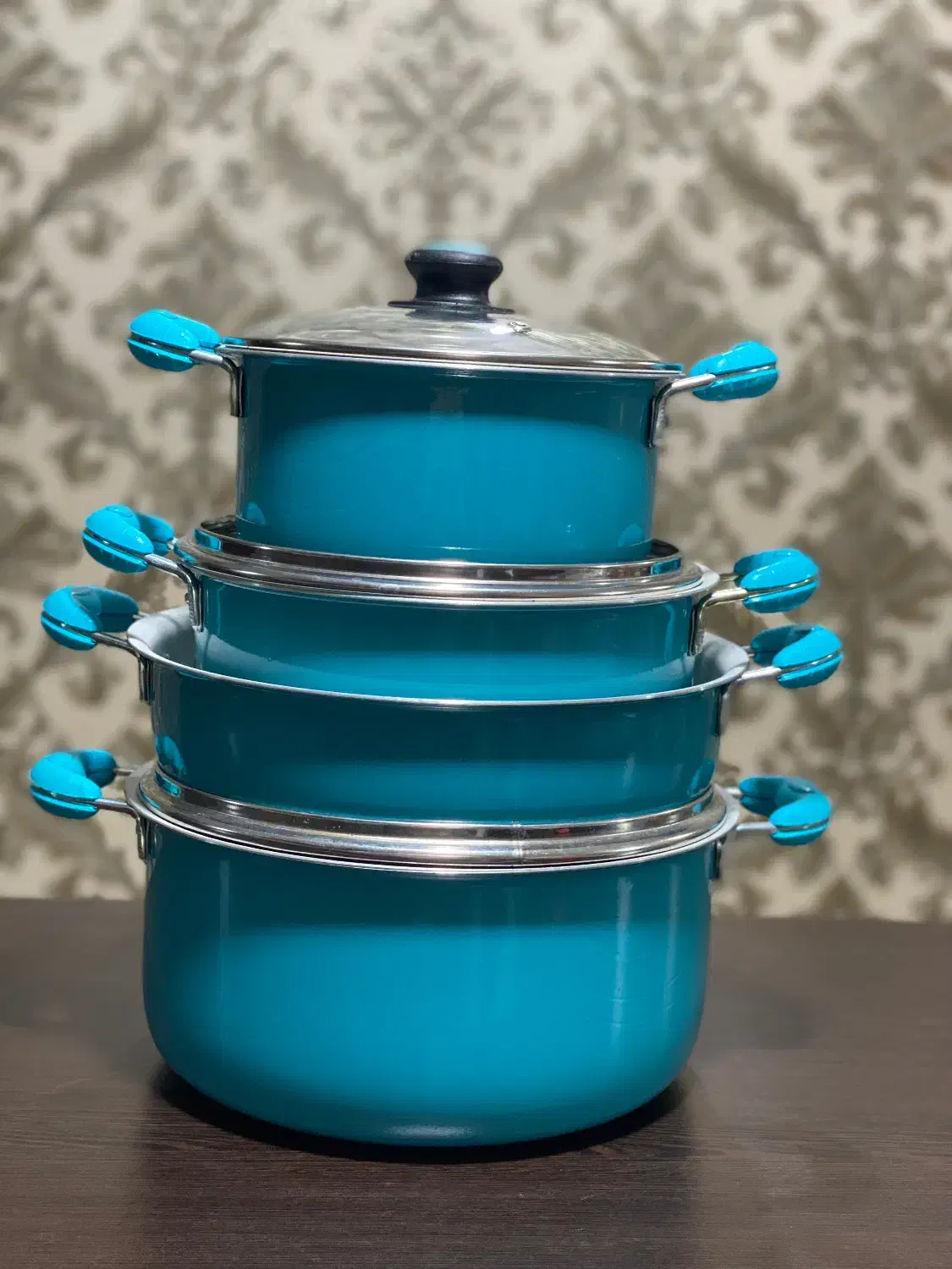 ست قابلمه تفلون ۴ تیکه کاملا نو|ظروف پخت‌وپز|شلمان, |دیوار