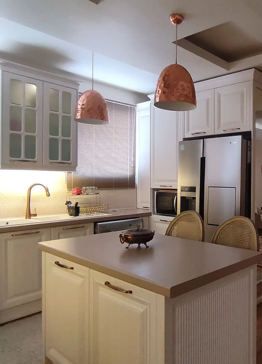 لوستر مسی رنگ وارداتی|لوستر و چراغ آویز|تهران, گلستان (شهرک راه آهن)|دیوار