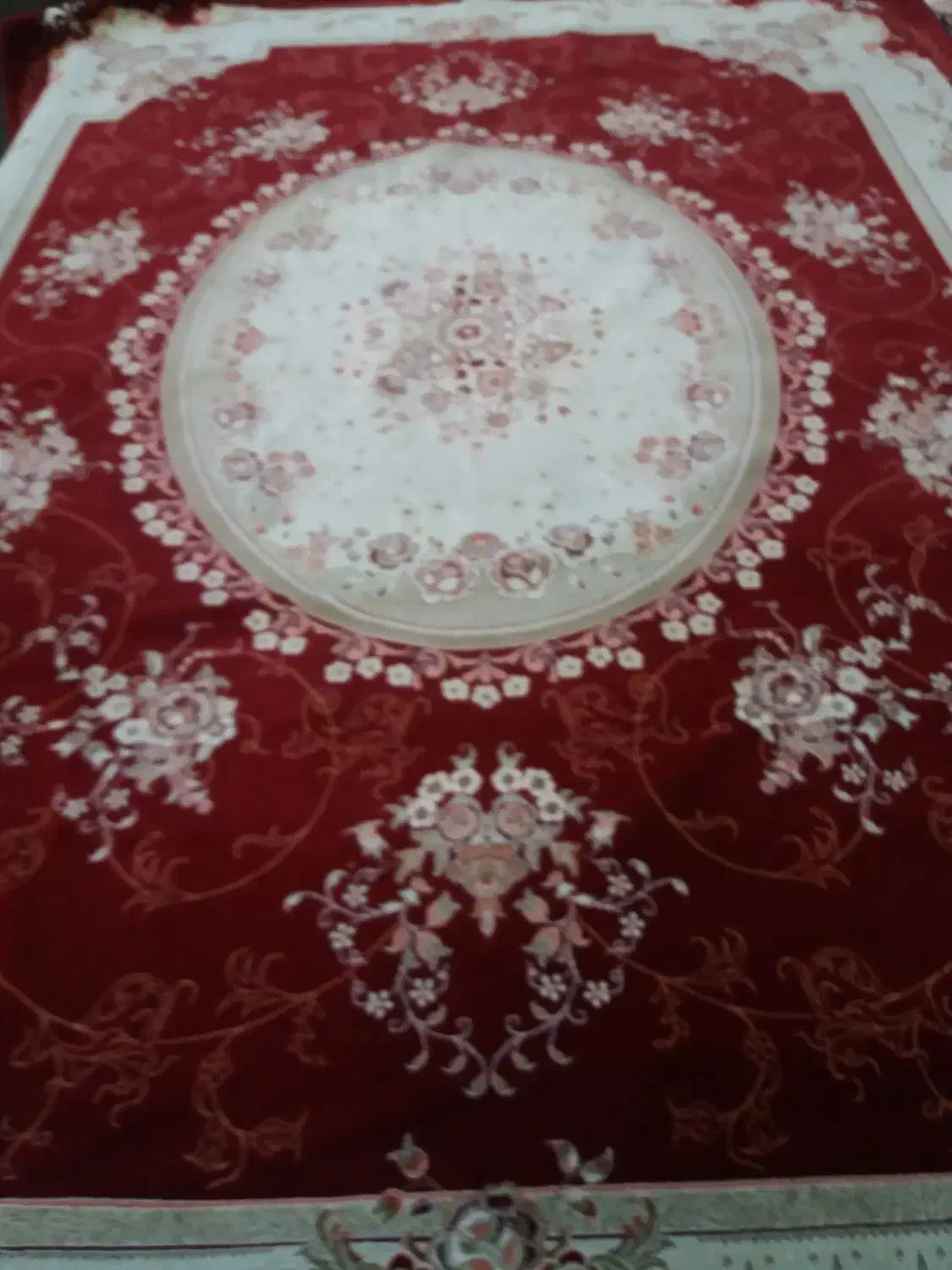 یک جفت فرش ۱۲متری زرشکی سالم و شسته شده|فرش|قزوین, |دیوار