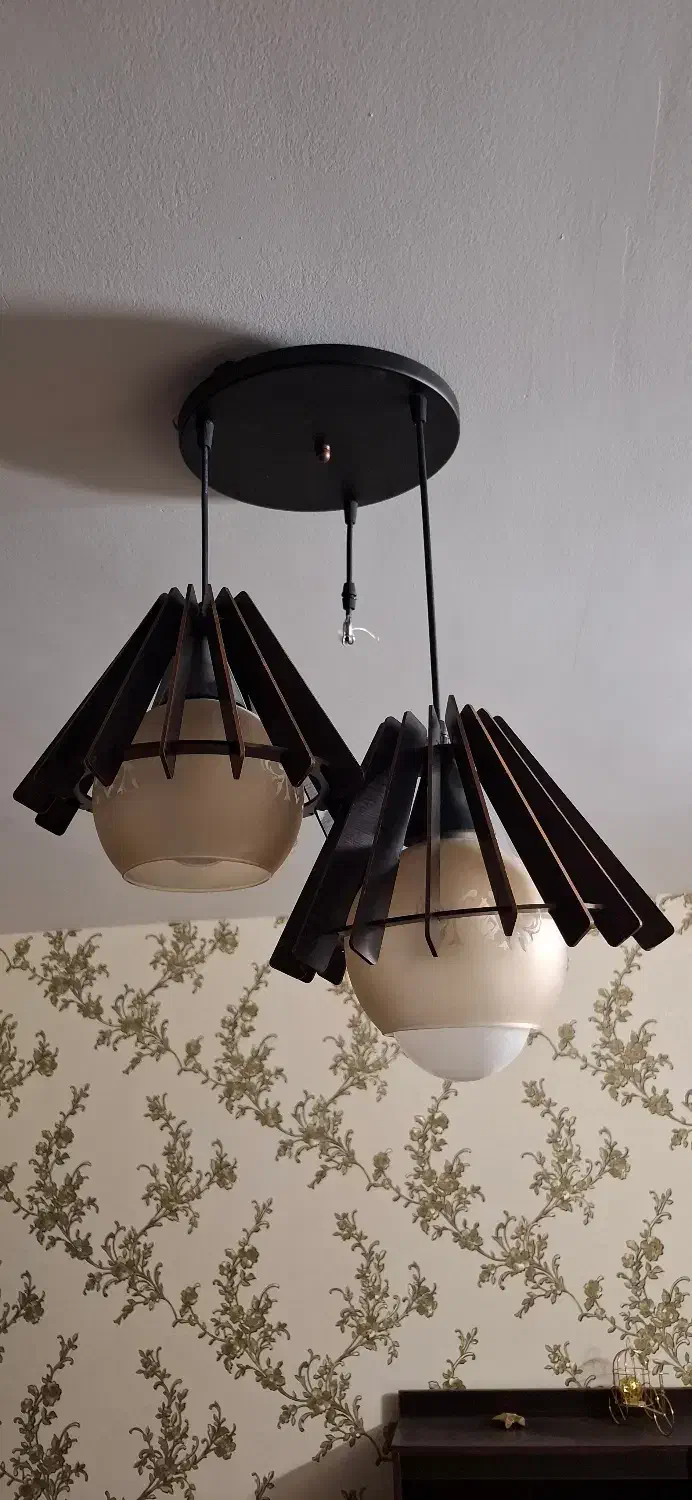 لوستر چوبی|لوستر و چراغ آویز|اصفهان, رحیم‌آباد|دیوار