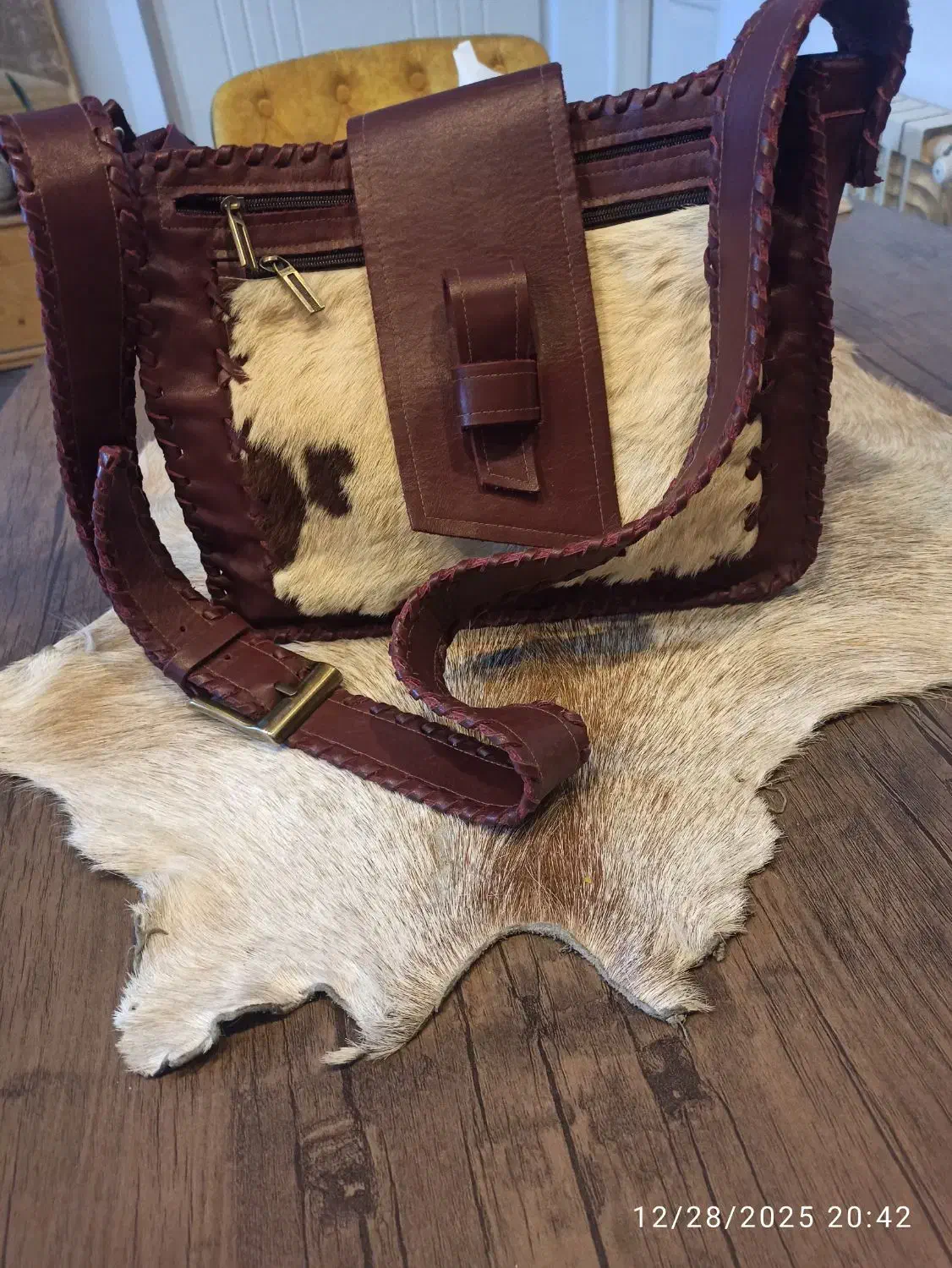 کیف چرم گاوی دست دوز|کیف، کفش، کمربند|کرج, فاز ۳ مهرشهر|دیوار