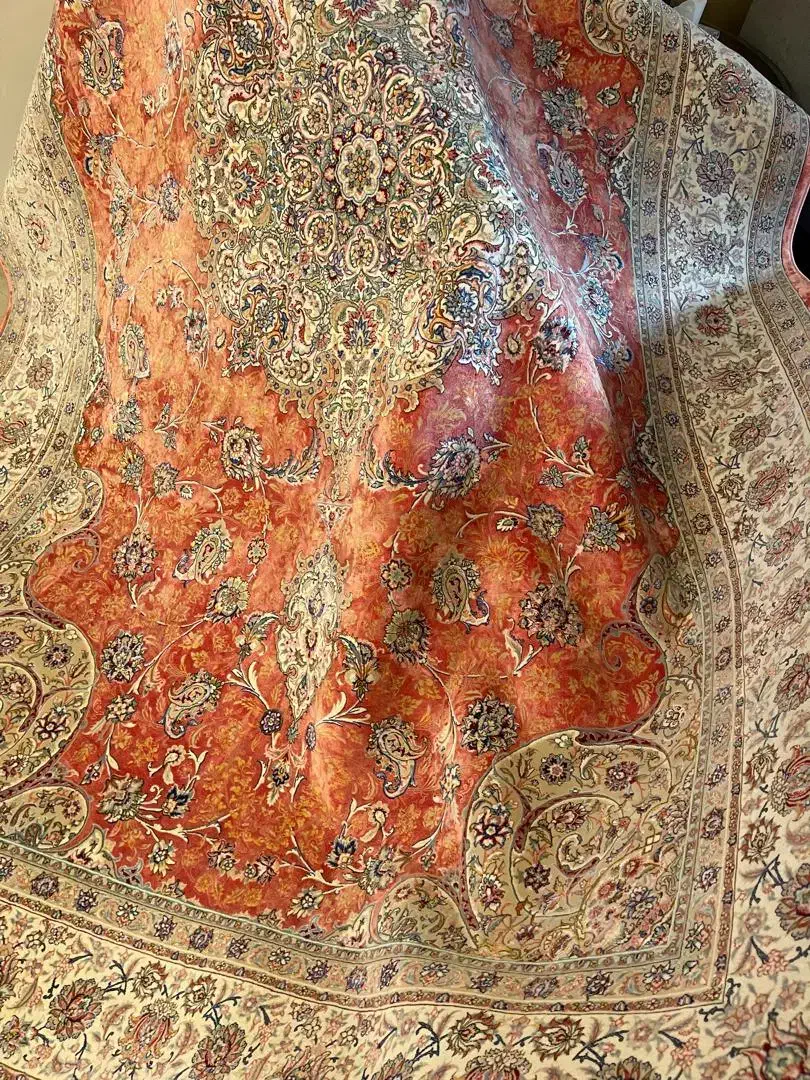 فرش جفت شش متری ابریشم ماشینی مسی|فرش|تهران, مدائن|دیوار