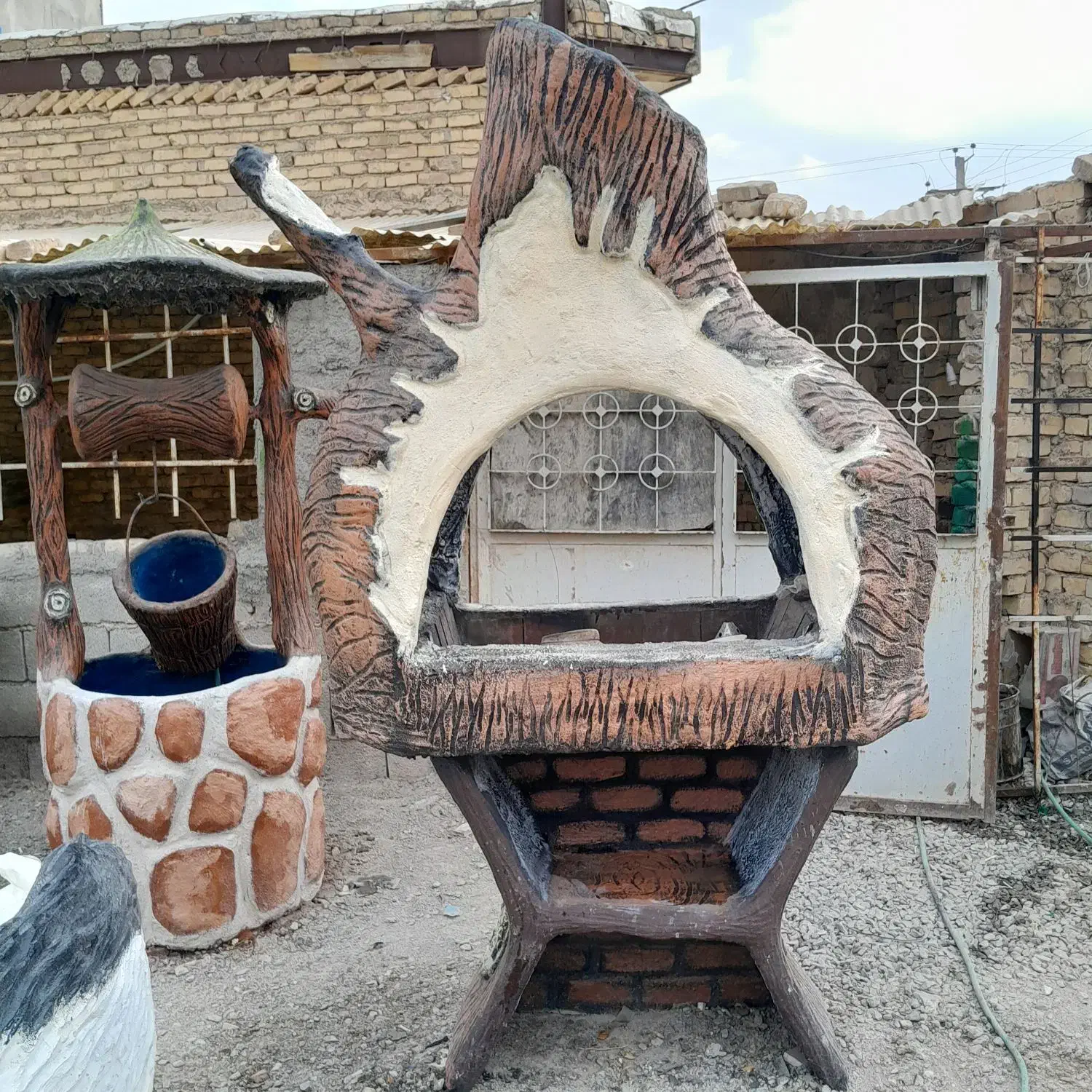 باربیکیو ذغالی سیمانی|اجاق گاز و لوازم برقی پختوپز|گلپایگان, |دیوار