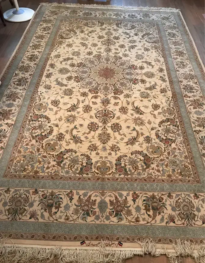 فرش جفت ۶ متری اصفهان چله ابریشم|فرش|کرج, جهان‌شهر|دیوار